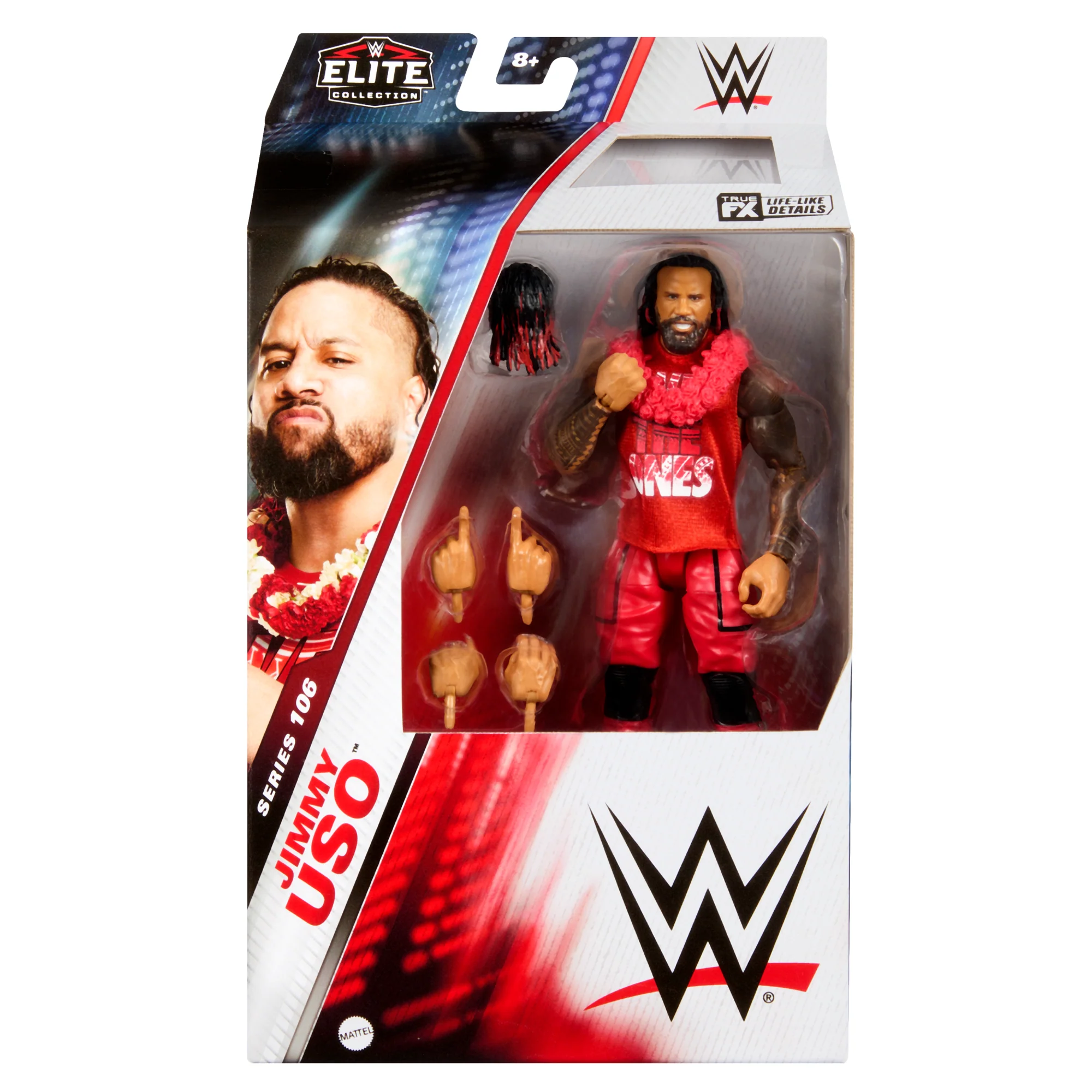 WWE Elite Jimmy Uso Action Figure, 6-inch Collectible Superstar With 25 Articulation Points & Accessories