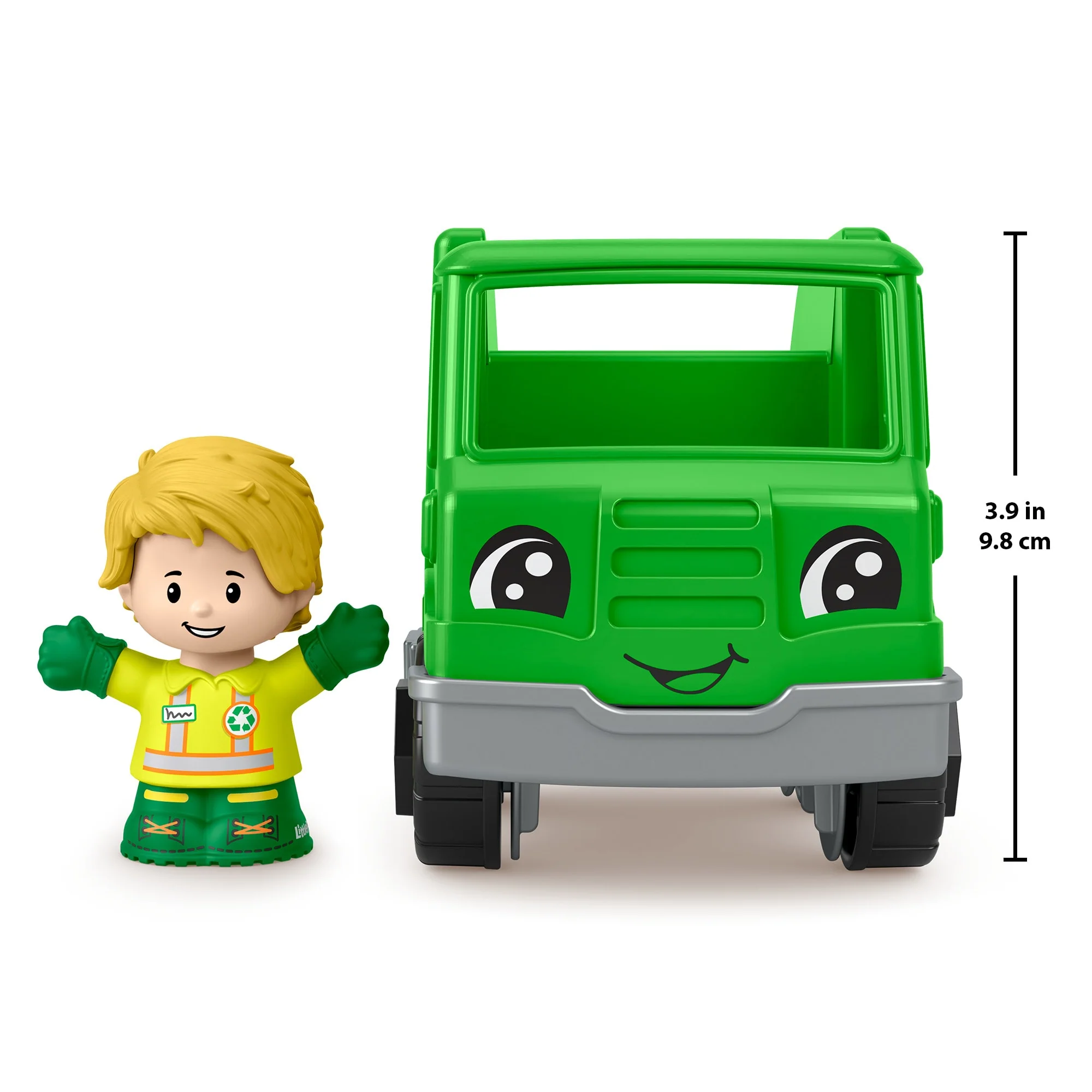 Fisher-Price Little People Recycle Truck & Character Figure Set For Toddlers, 2 Pieces