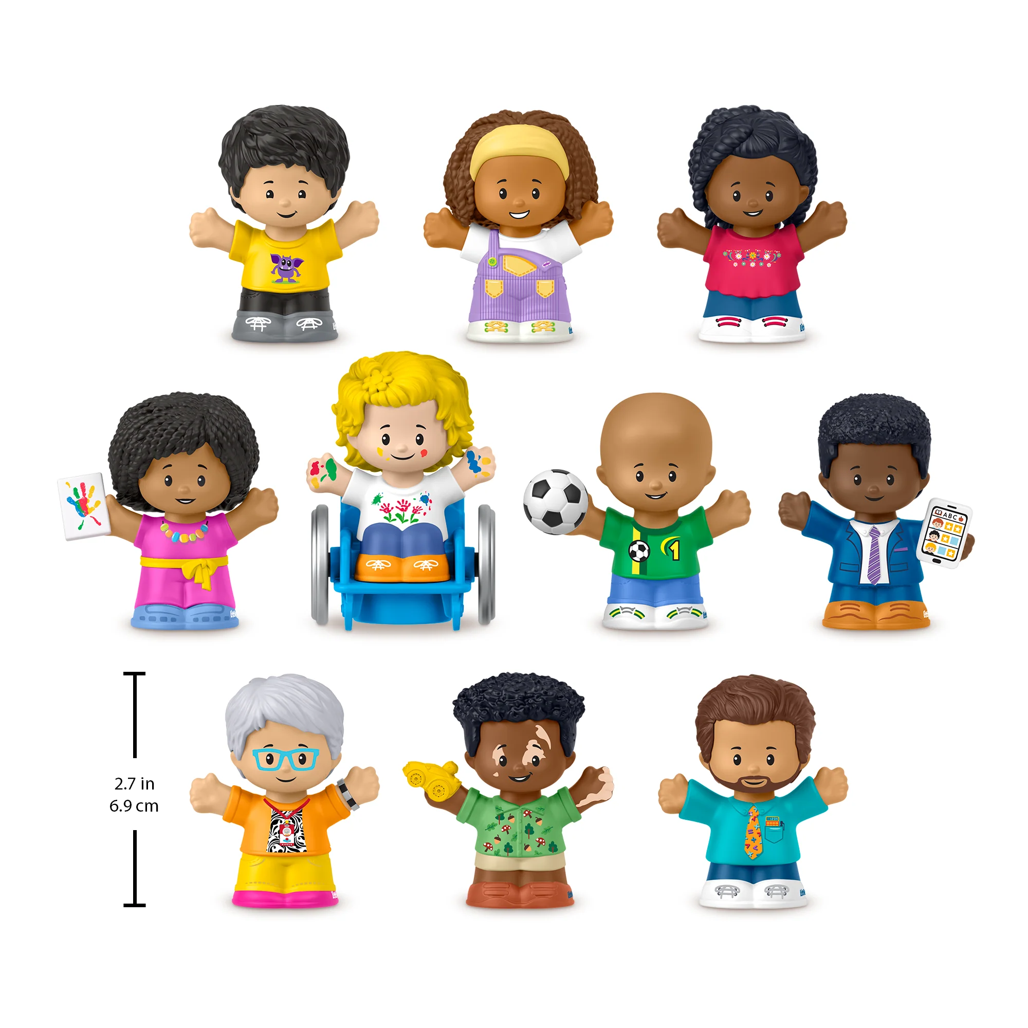 Fisher-Price Little People Classroom Figures 10-Piece Set For Toddler & Preschool Pretend Play
