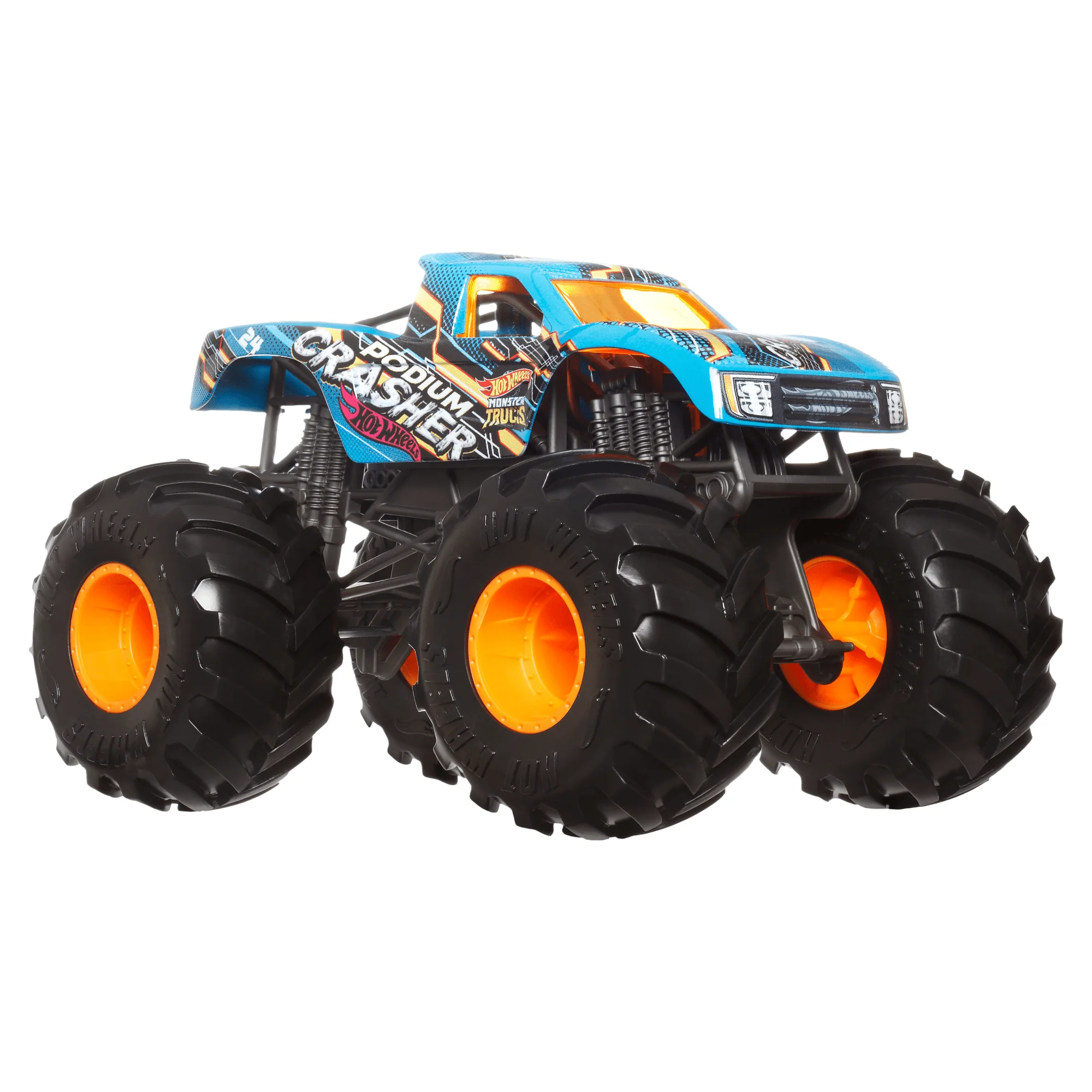 Hot Wheels Monster Trucks Ve��culo de Brinquedo Podium Crasher Escala 1:24
