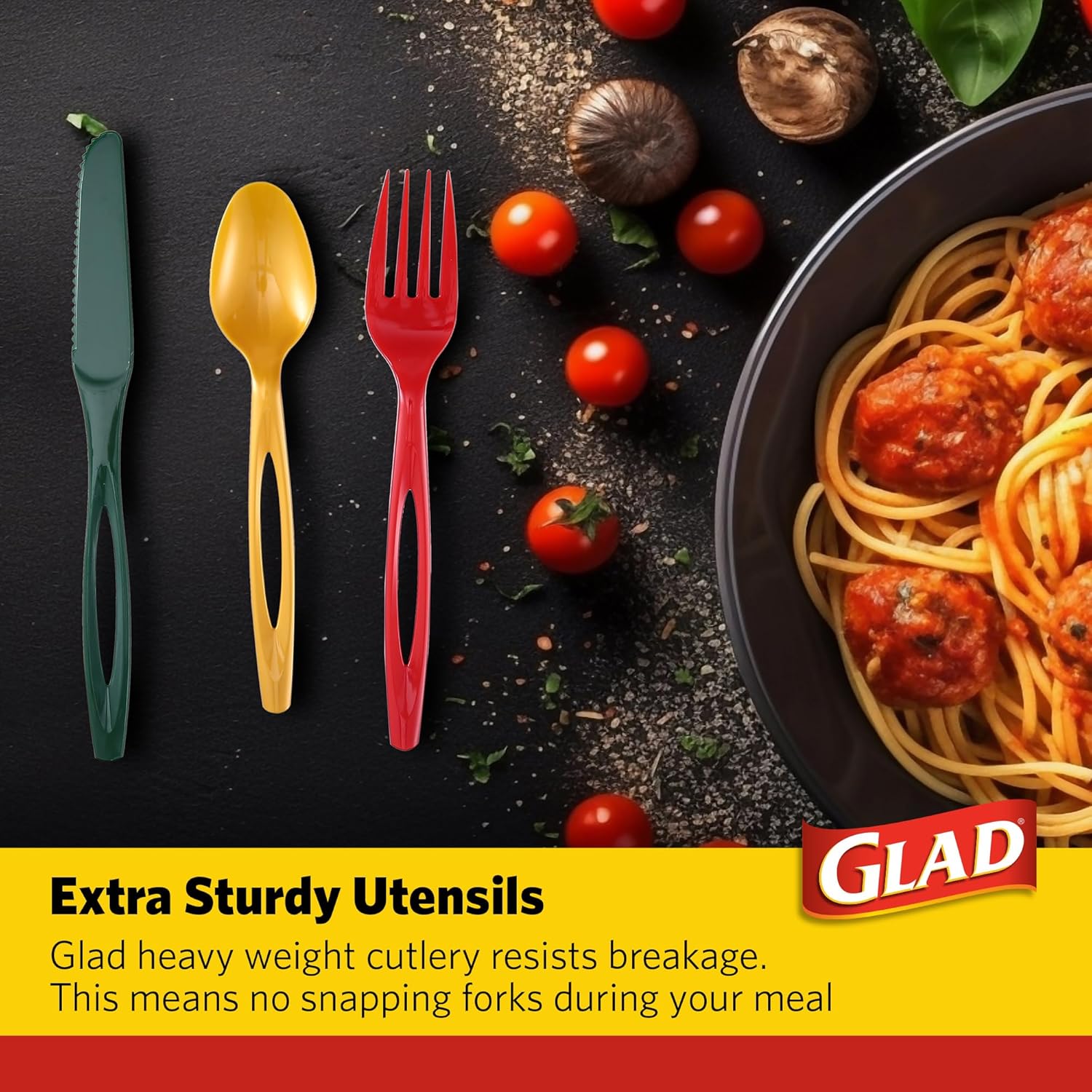 Glad, 240 Count (Pack of 1), Clear Assorted Cutlery