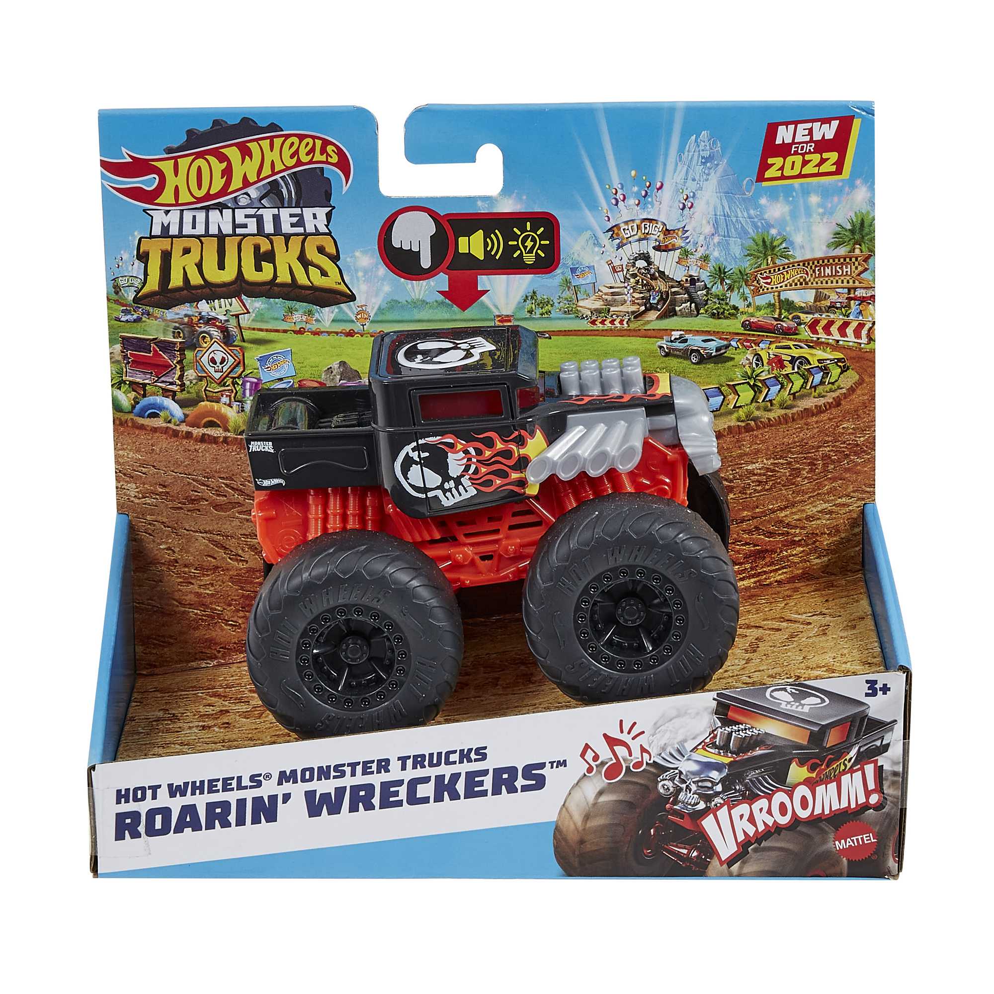 Hot Wheels Monster Trucks Roarin' Wreckers Bone Shaker