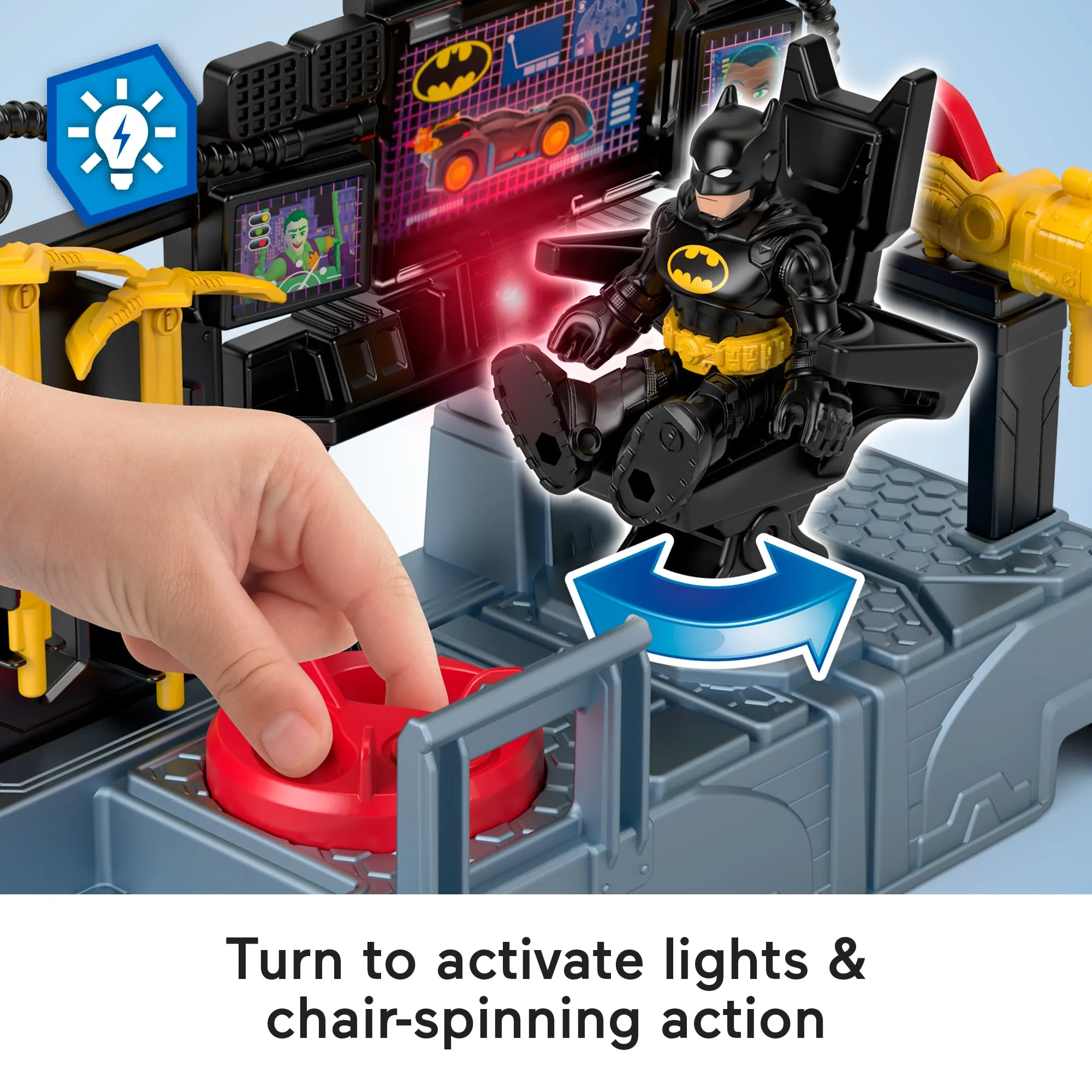 Imaginext DC Super Friends Bat Command Center Playset With Lights & Batman Figure