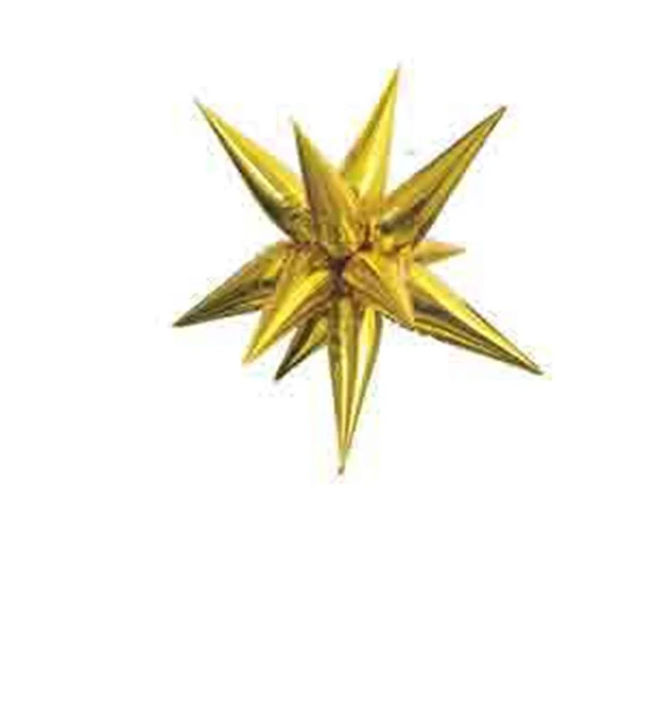 Gold 3D Star Burst Foil Balloon Jumbo