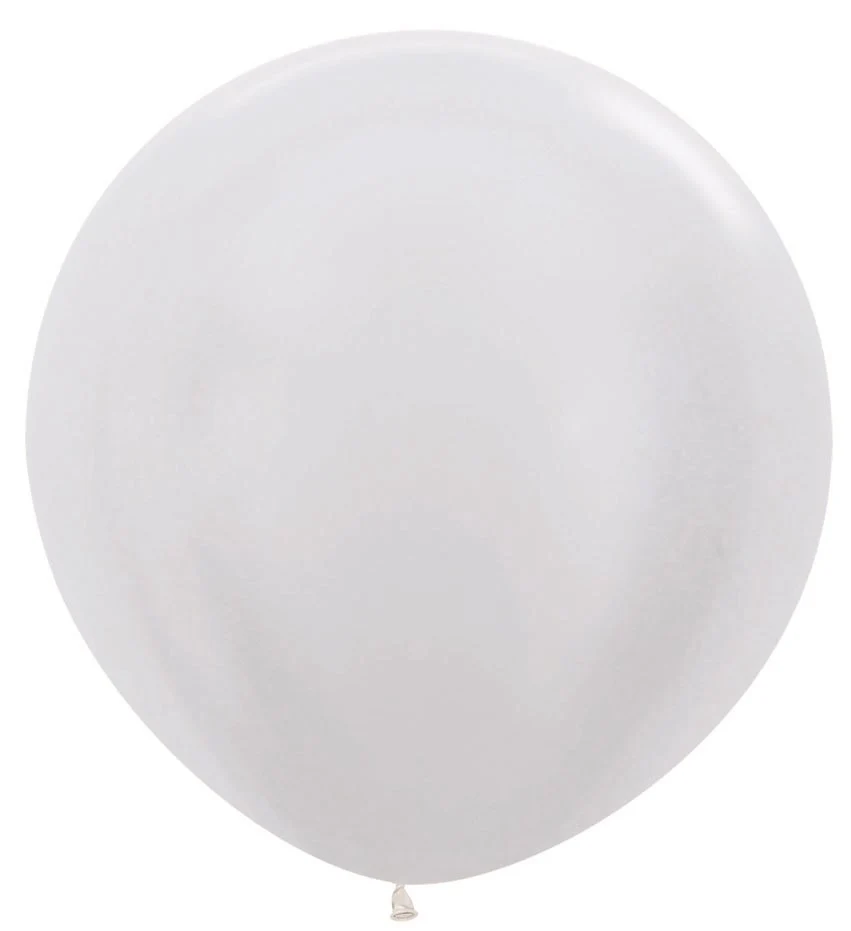 36 inch Sempertex Pearl White Latex Balloons 10ct