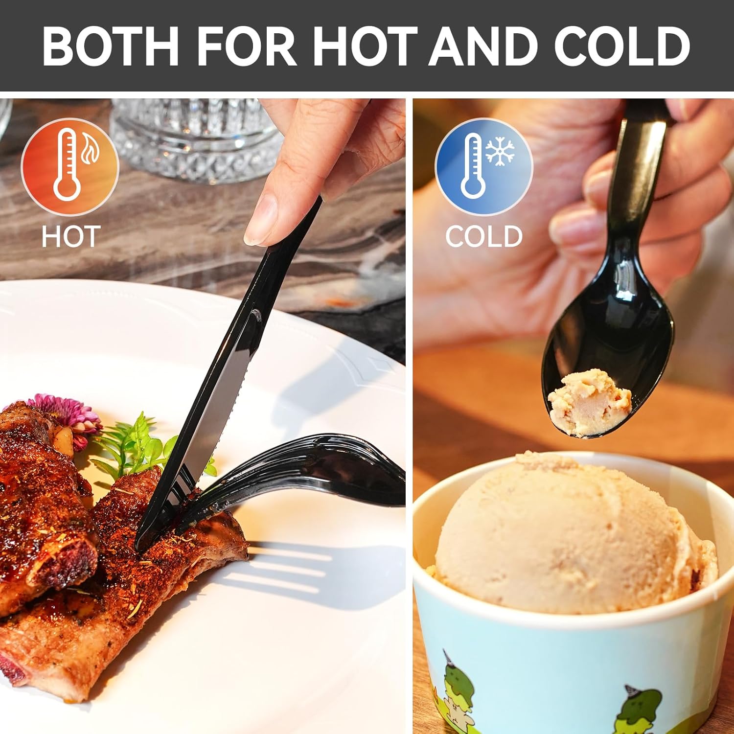 POSATE Clear Knives, Heavy-Duty Crystal (100 Knives)