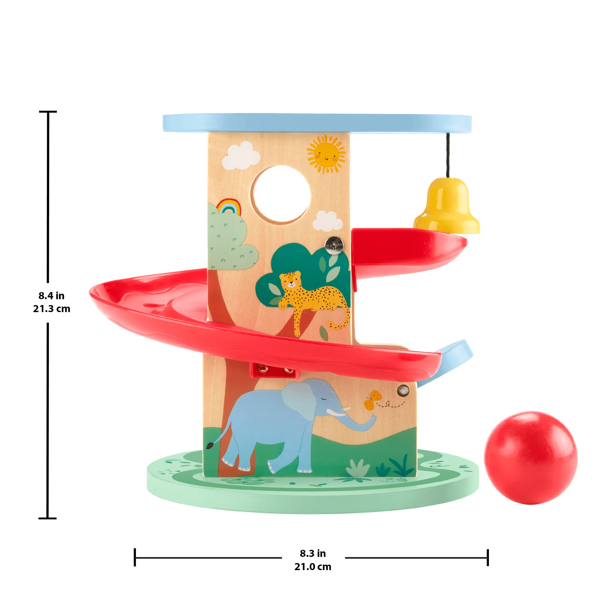 Fisher-Price Wooden Treehouse Ball Run Baby & Toddler Toy, 2 Wood Pieces