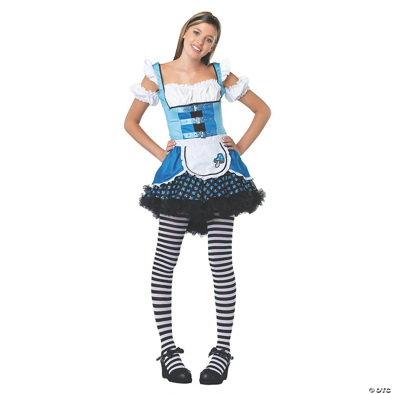 Teen Girl's Mushroom Alice Costume - Wander into Wonderland! e???e???