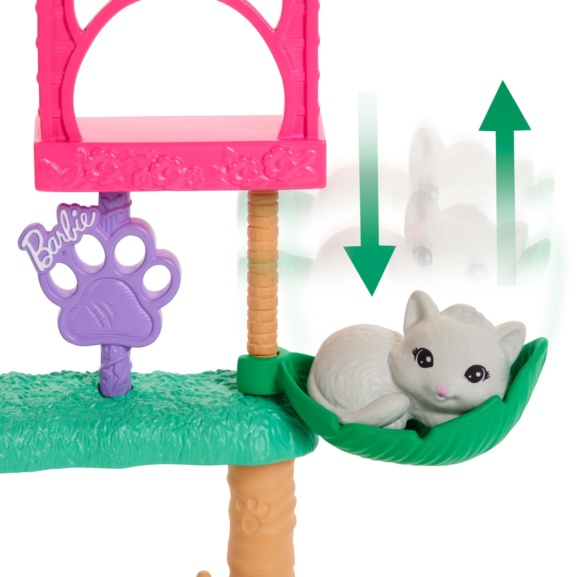 Barbie World Pet Paradise Kitty Playset With 9 Pieces Including 2 Cats, Food Accessories, & Toys