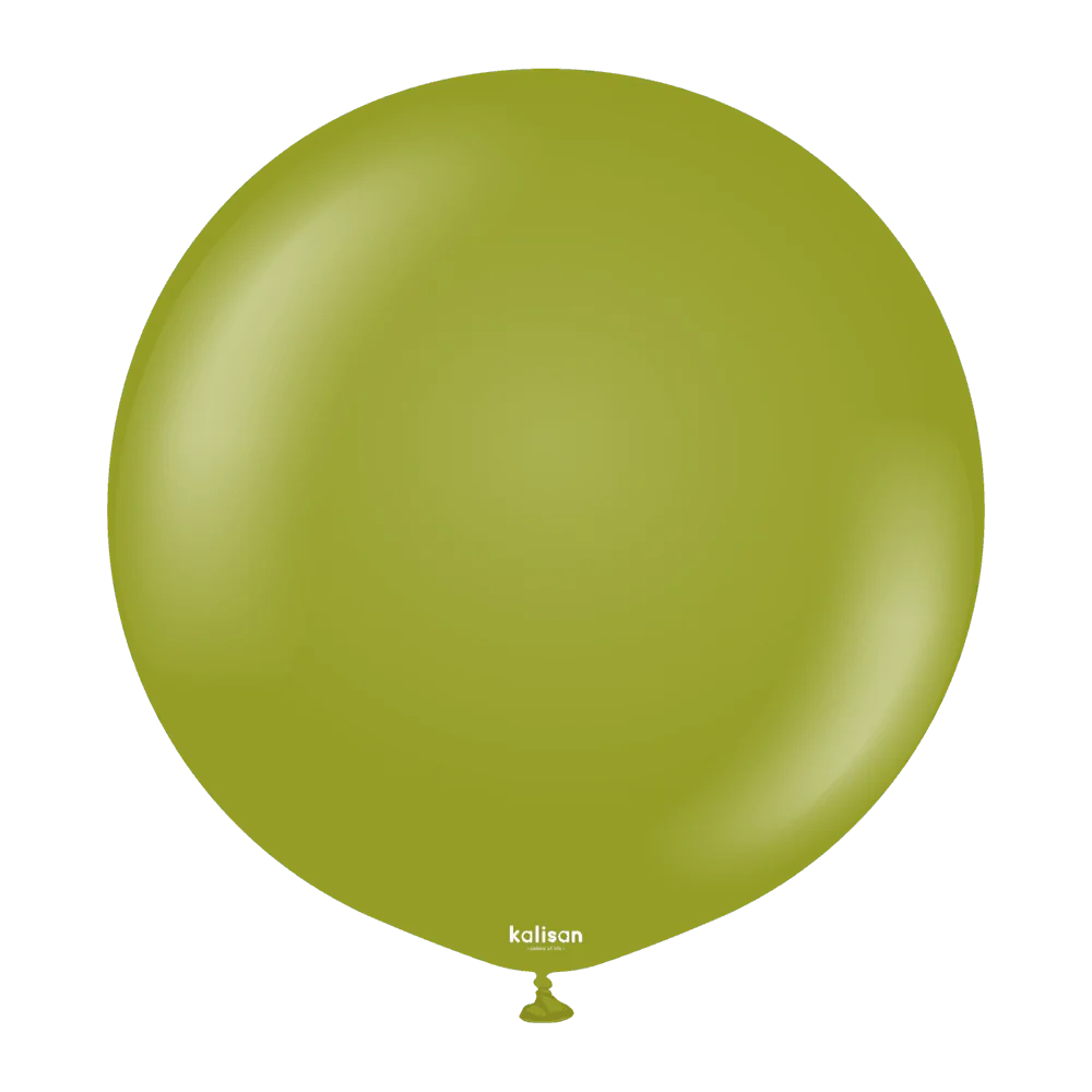 18 inch Kalisan Retro Olive Latex Balloons 25ct