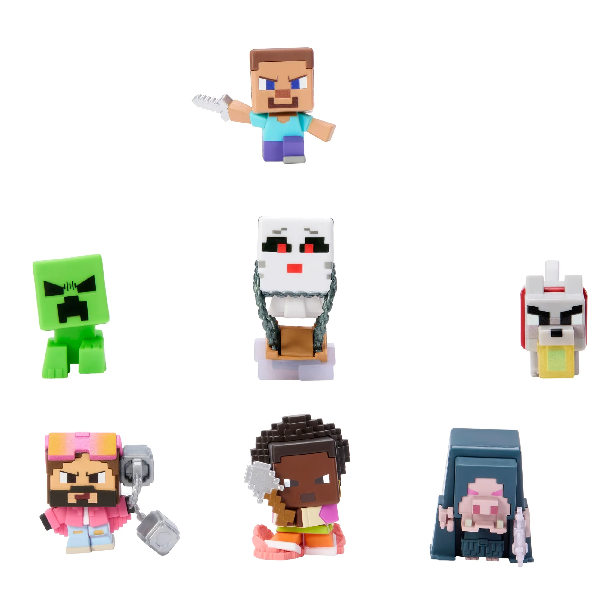 Minecraft Mini Mode Overworld Battle Pack With 7 Mini Action Figures inspired By The Movie