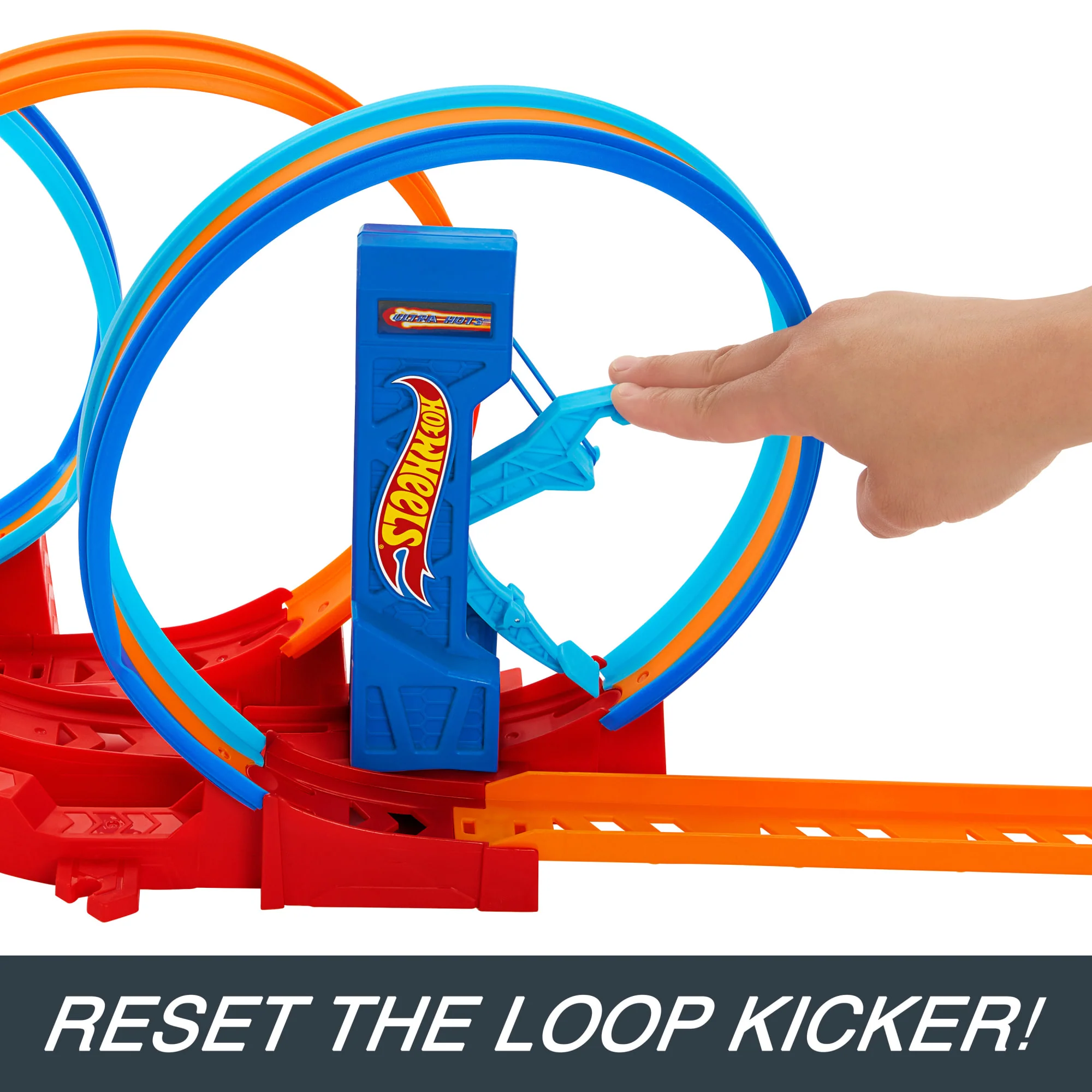 Hot Wheels Track Set, Ultra Hots Loop Madness With 3 Loops & 1 Hot Wheels Car