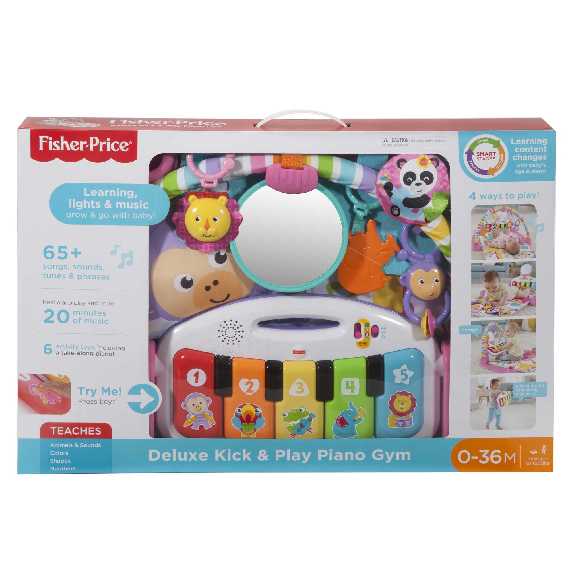 Fisher-Price Deluxe Kick & Play Piano Gym - Pink - English Version