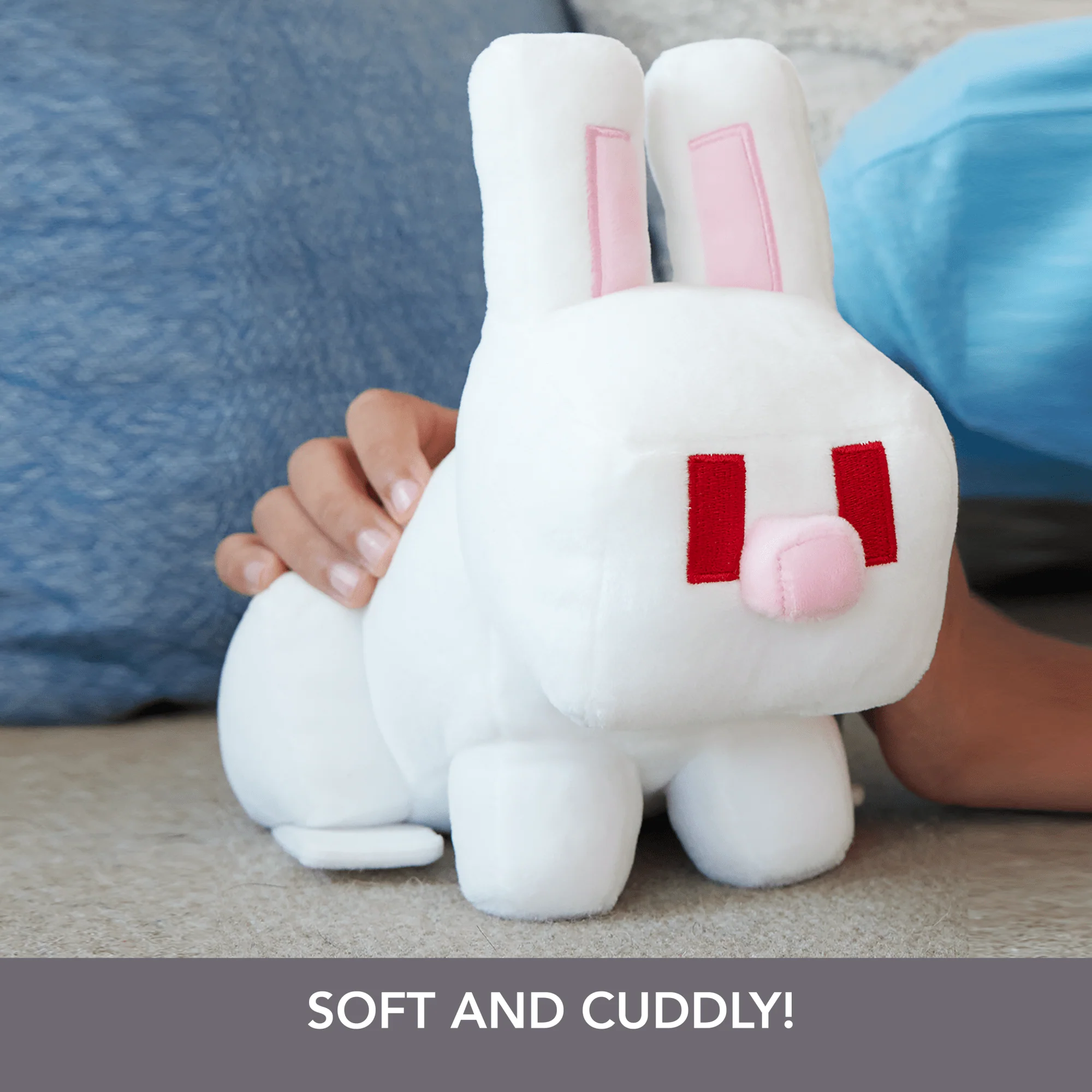 Minecraft Plush White Rabbit Toy, 8-inch Collectible Soft Doll inspired By Video Game Character