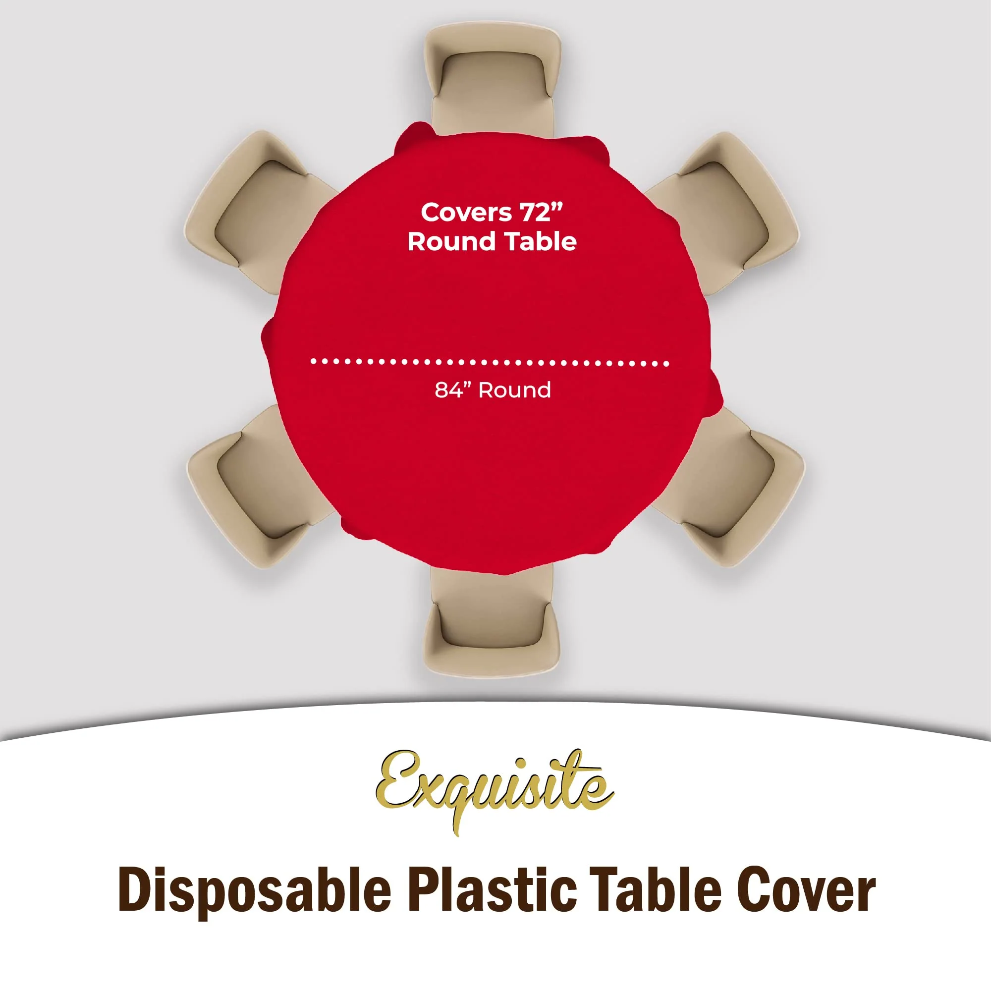Round Red Table Cover