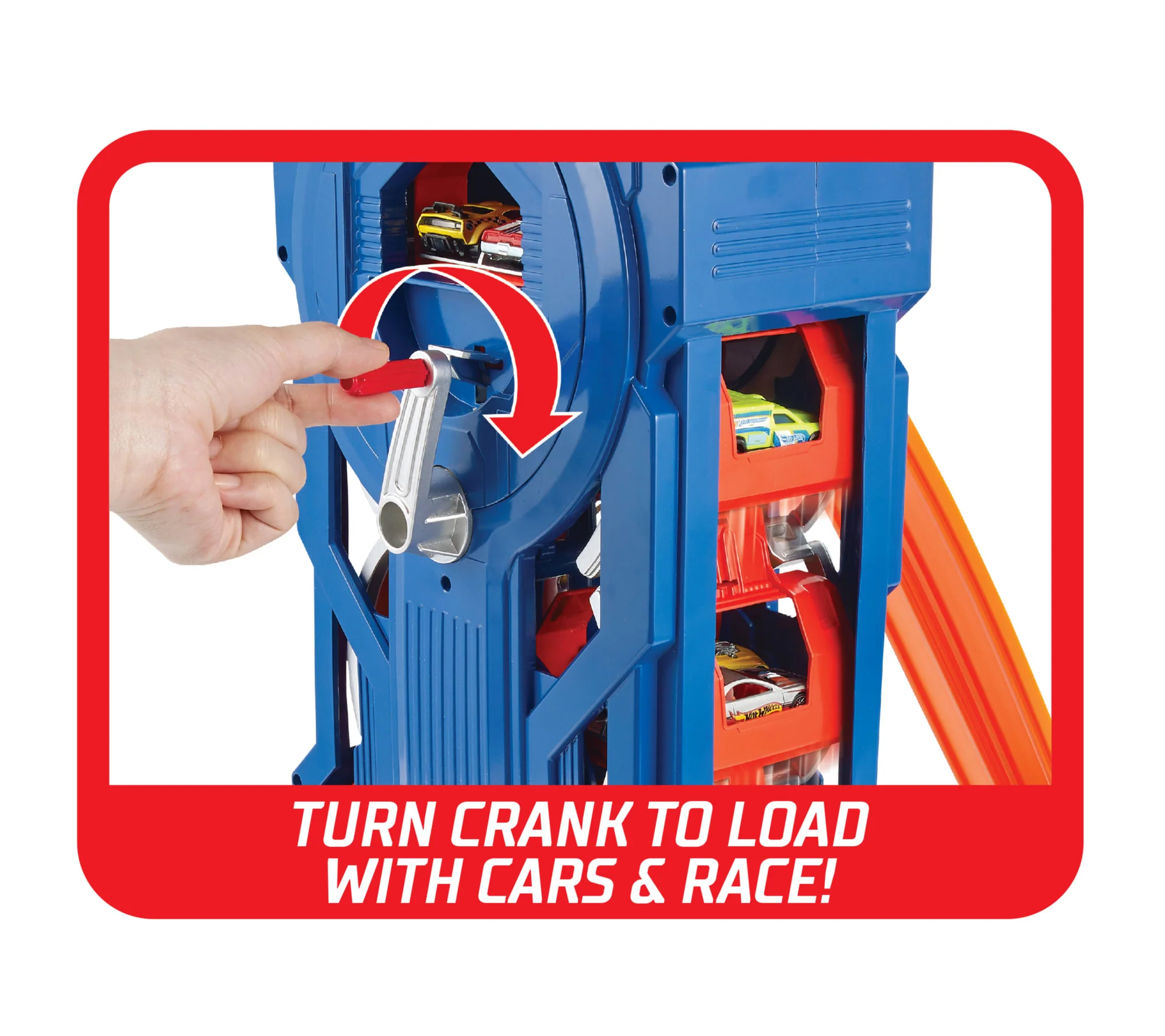 Hot Wheels MEGA Garage Toy Car Track & Playset, Stores 35+ 1:64 Scale Vehicles