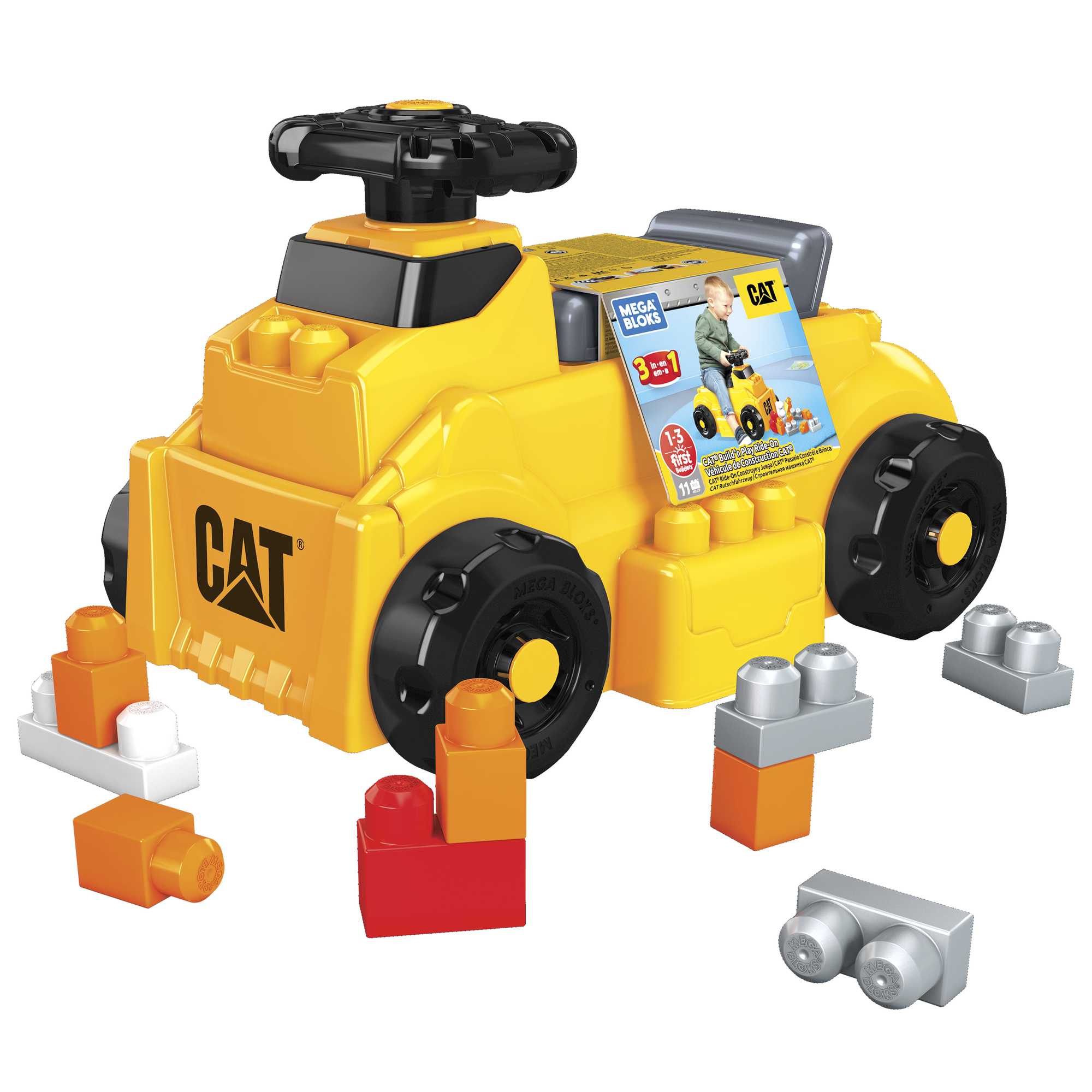 MEGA Bloks Cat Build 'n Play Ride-On Building Set (10 Pieces)