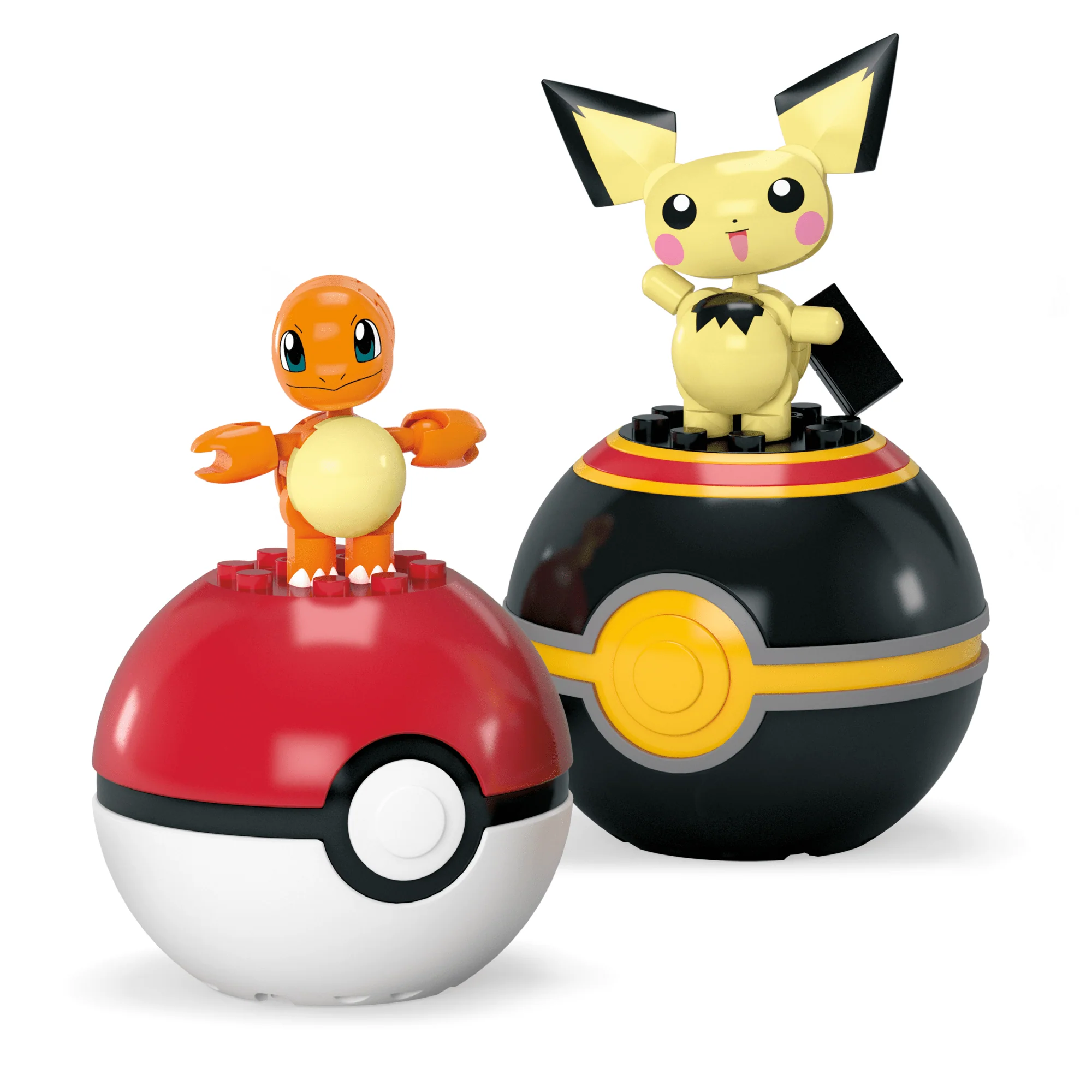MEGA Pok��mon Pok�� Ball 2-Pack Building Toy Kits With 2 Action Figures (40 Pieces) For Kids