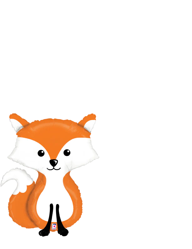 Betallic Woodland Fox 30 inch Shaped Foil Balloon Packaged 1ct