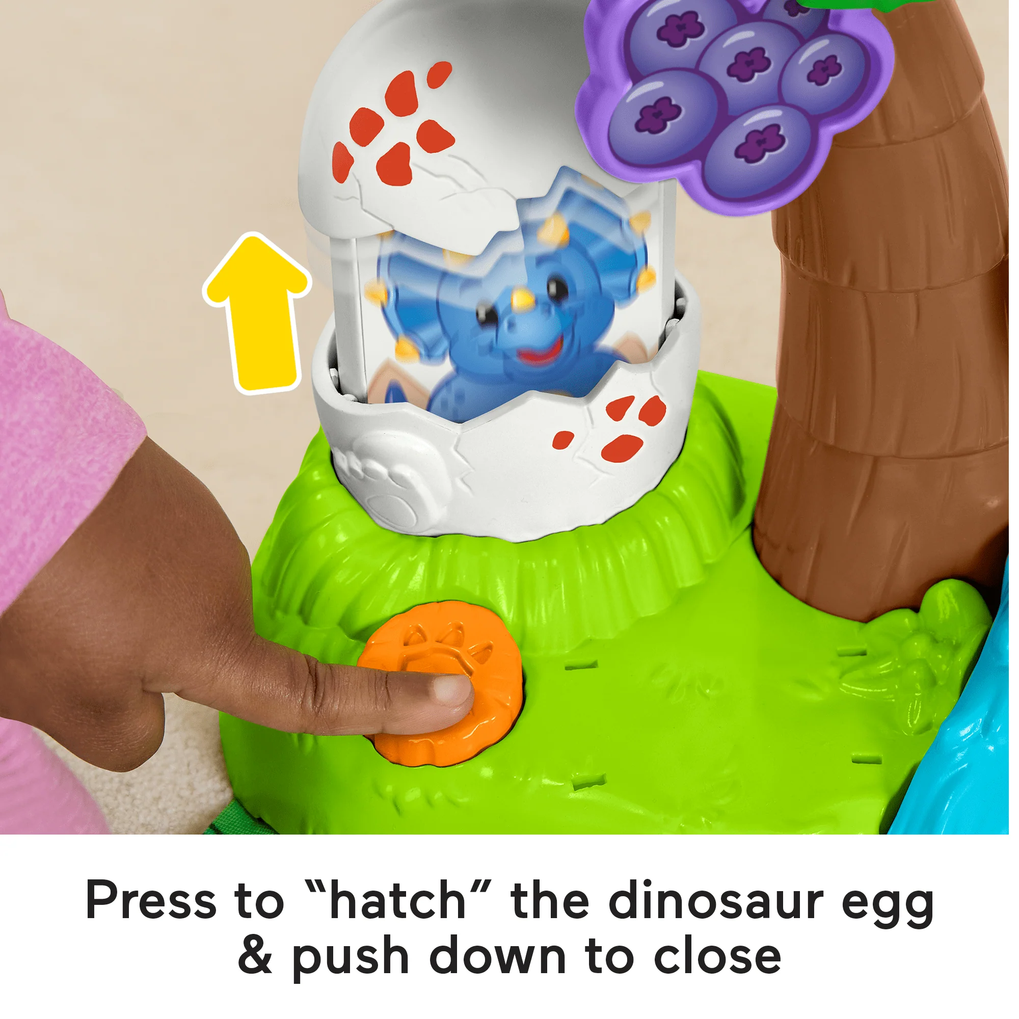 Fisher-Price Little People Dinosaur Village & Play Mat Toddler Playset, 3 Toy Figures