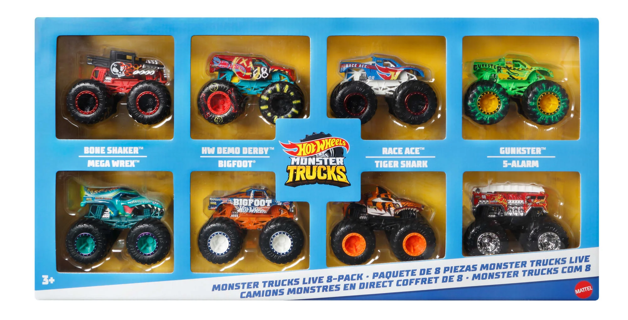 Hot Wheels Monster Trucks Live Coffret de 8?Camions
