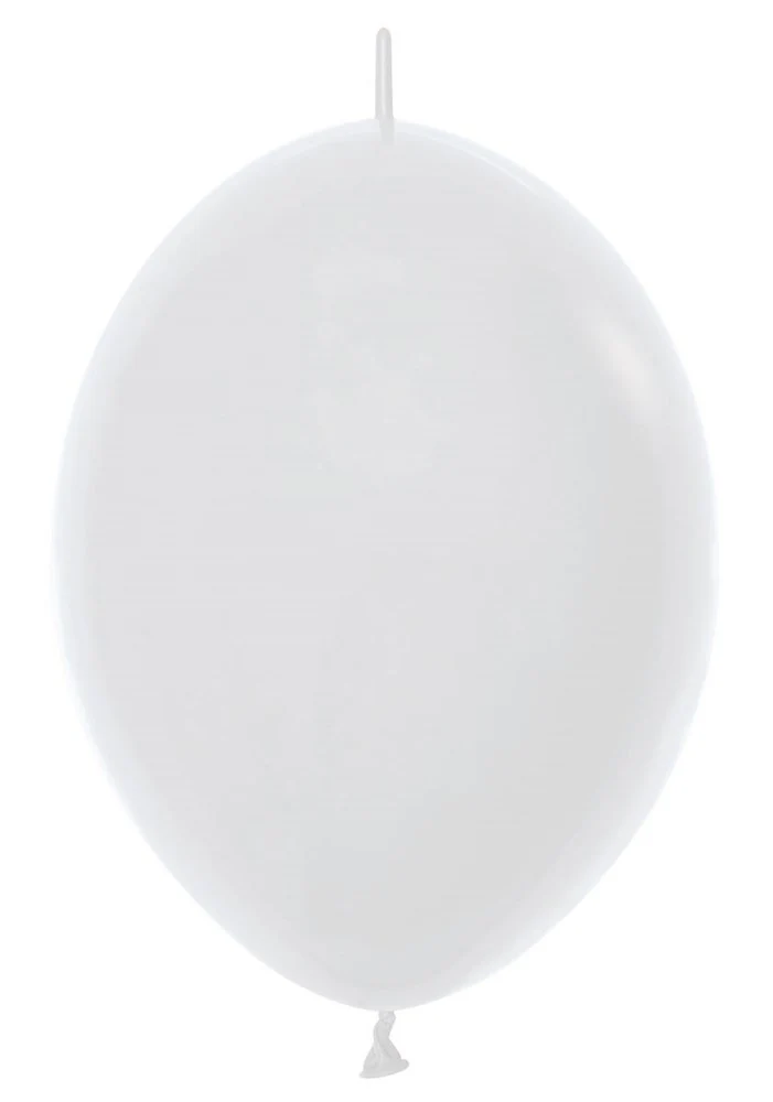 12 inch Sempertex Fashion White LINK-O-LOON 50ct