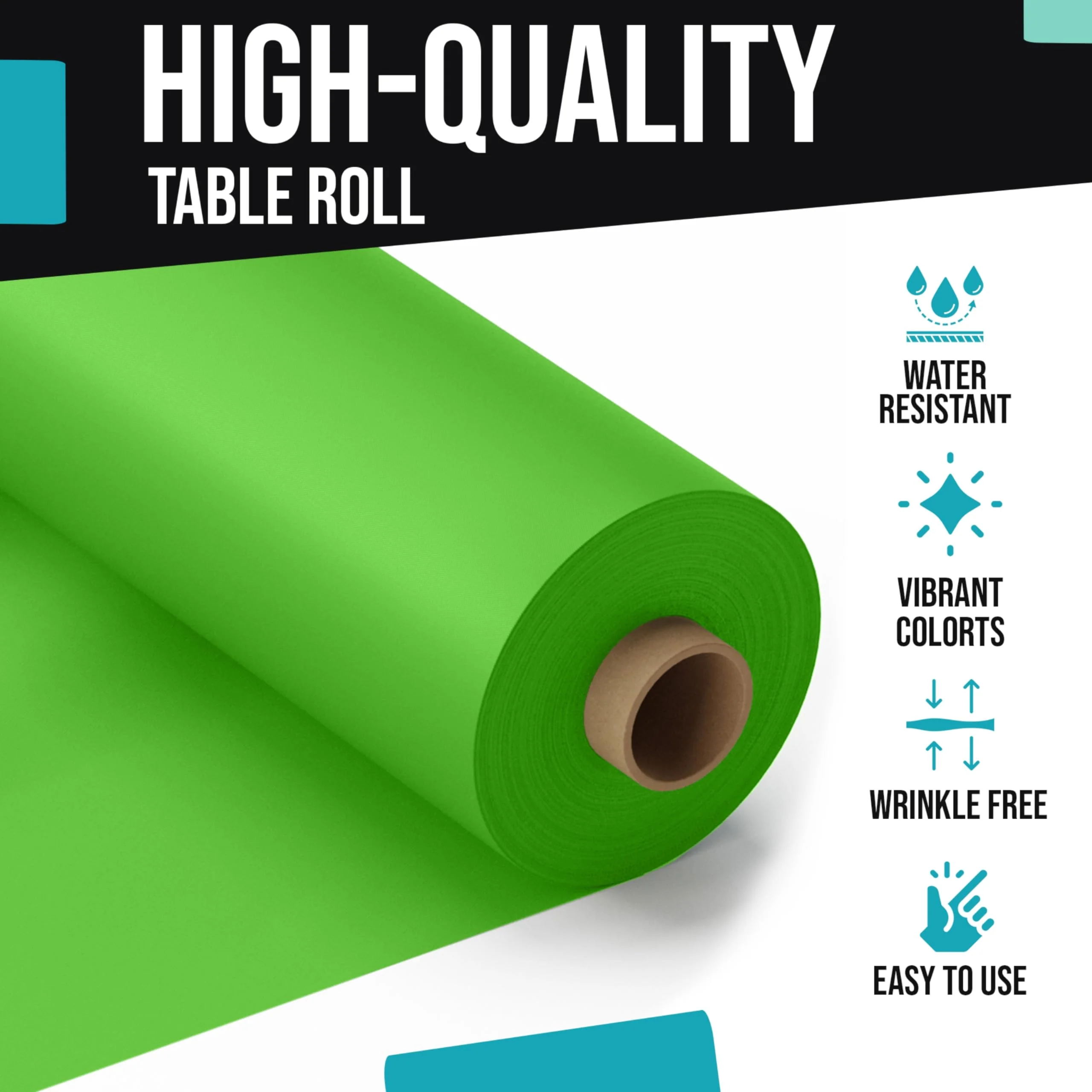 40 In. x 300 Ft. Premium Lime Green Table Roll
