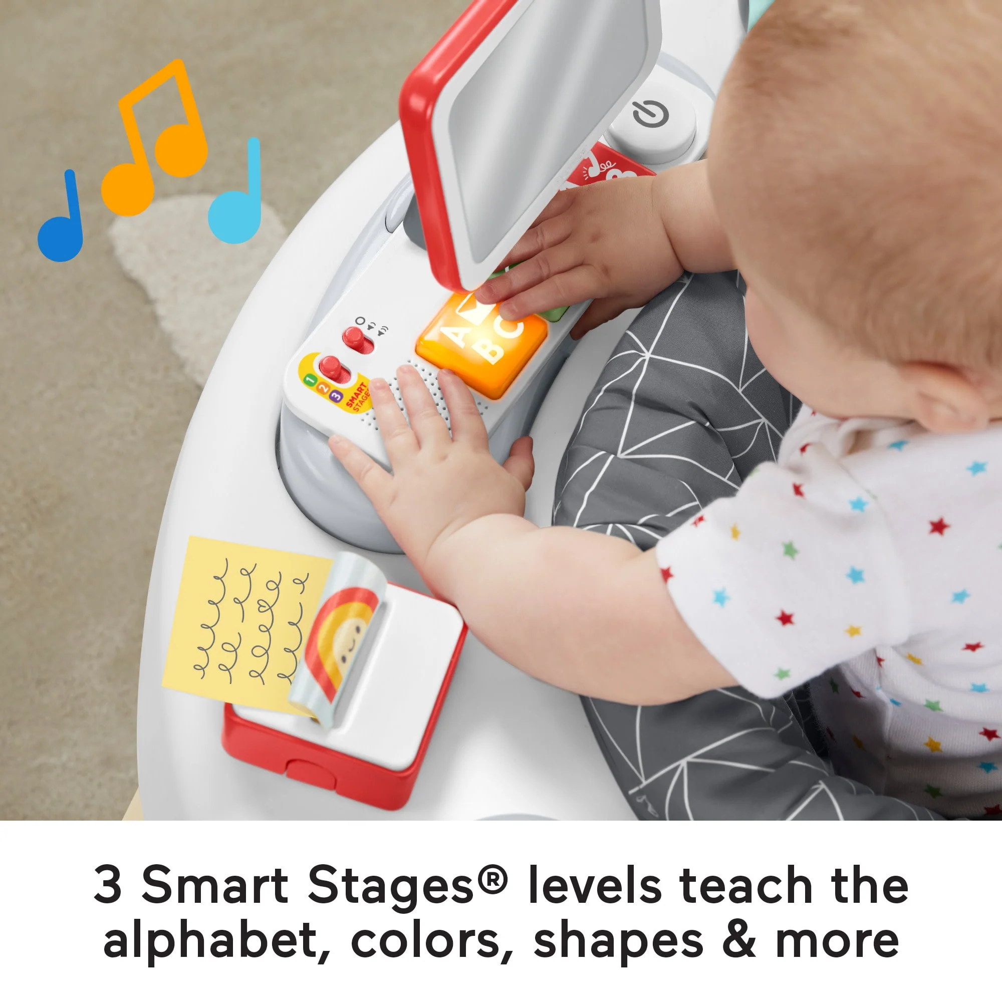 Fisher-Price Learning Toy 2-In-1 Like A Boss Infant Activity Center And Toddler Play Table