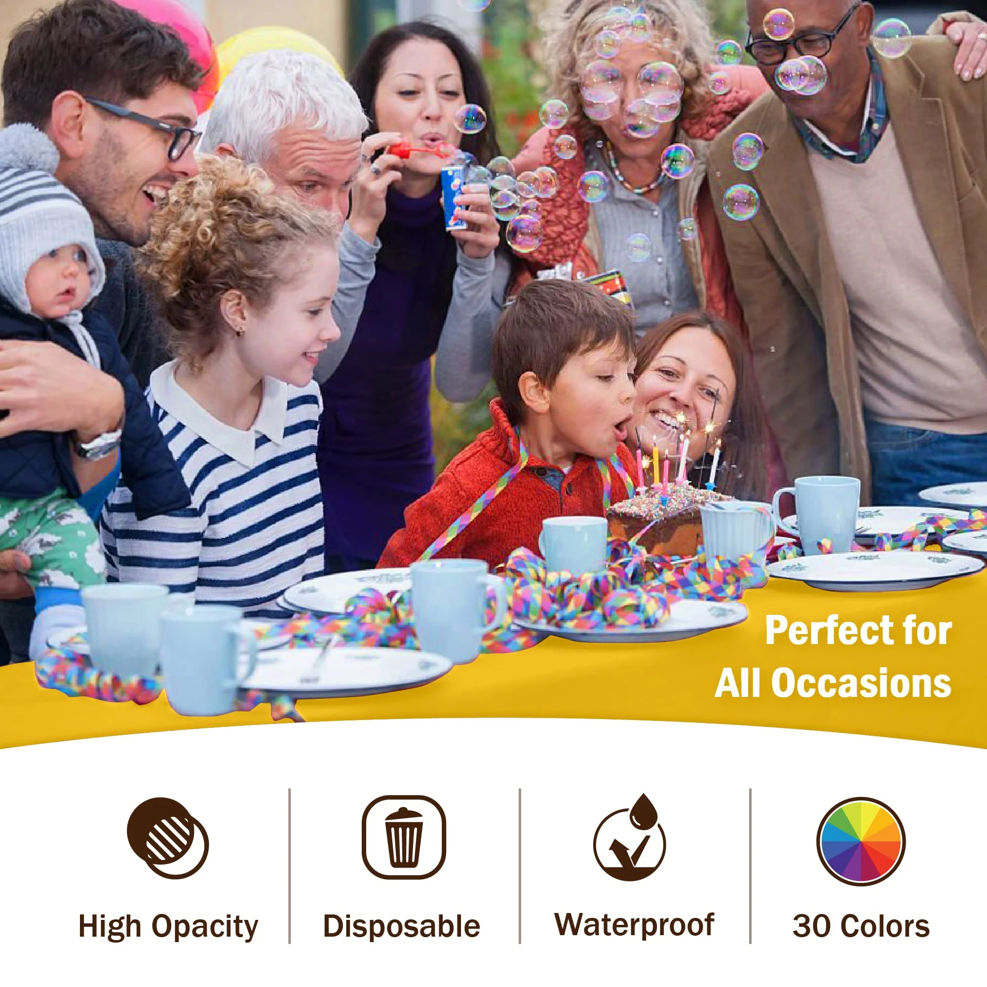 Yellow Plastic Table Cover