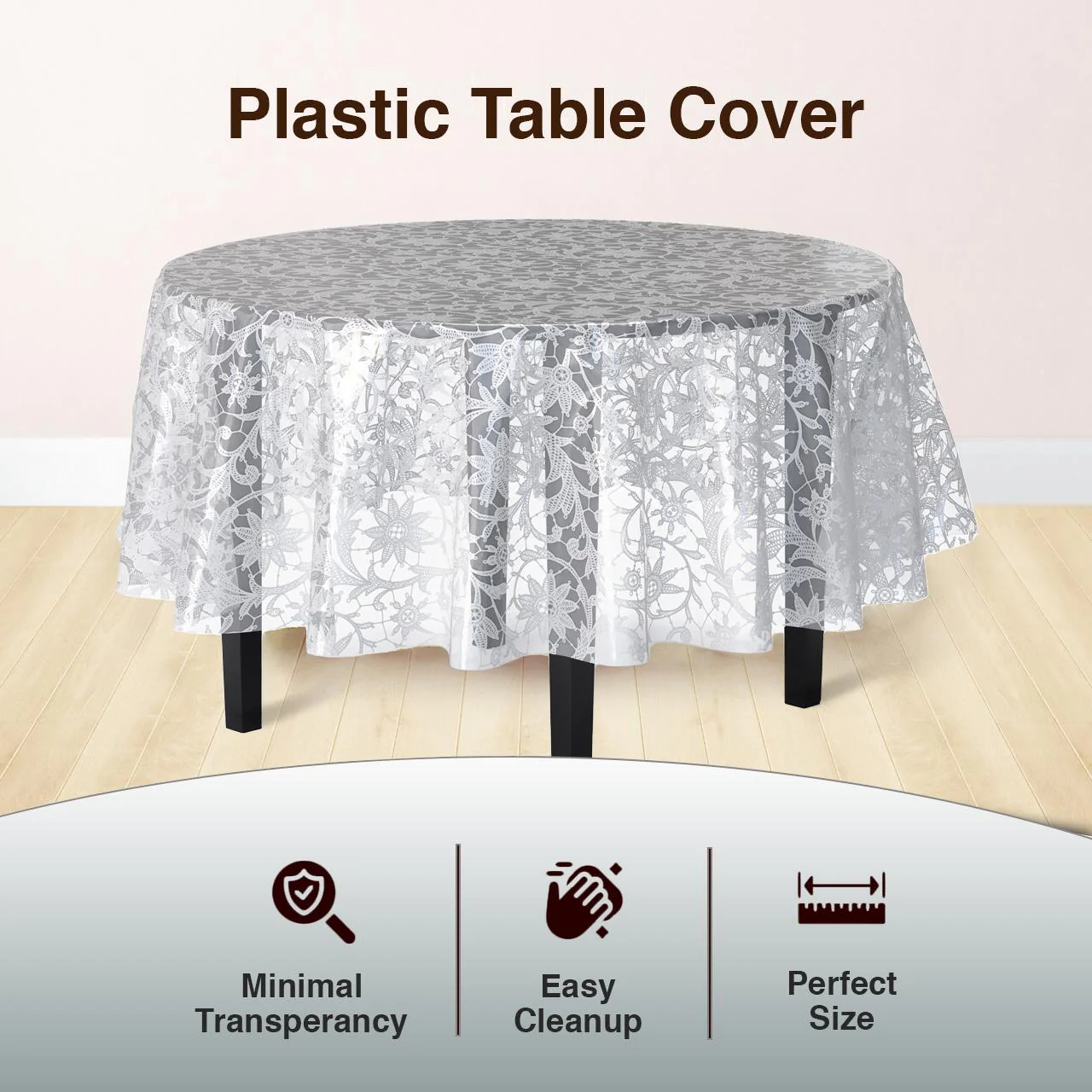 Round White Lace Table Cover