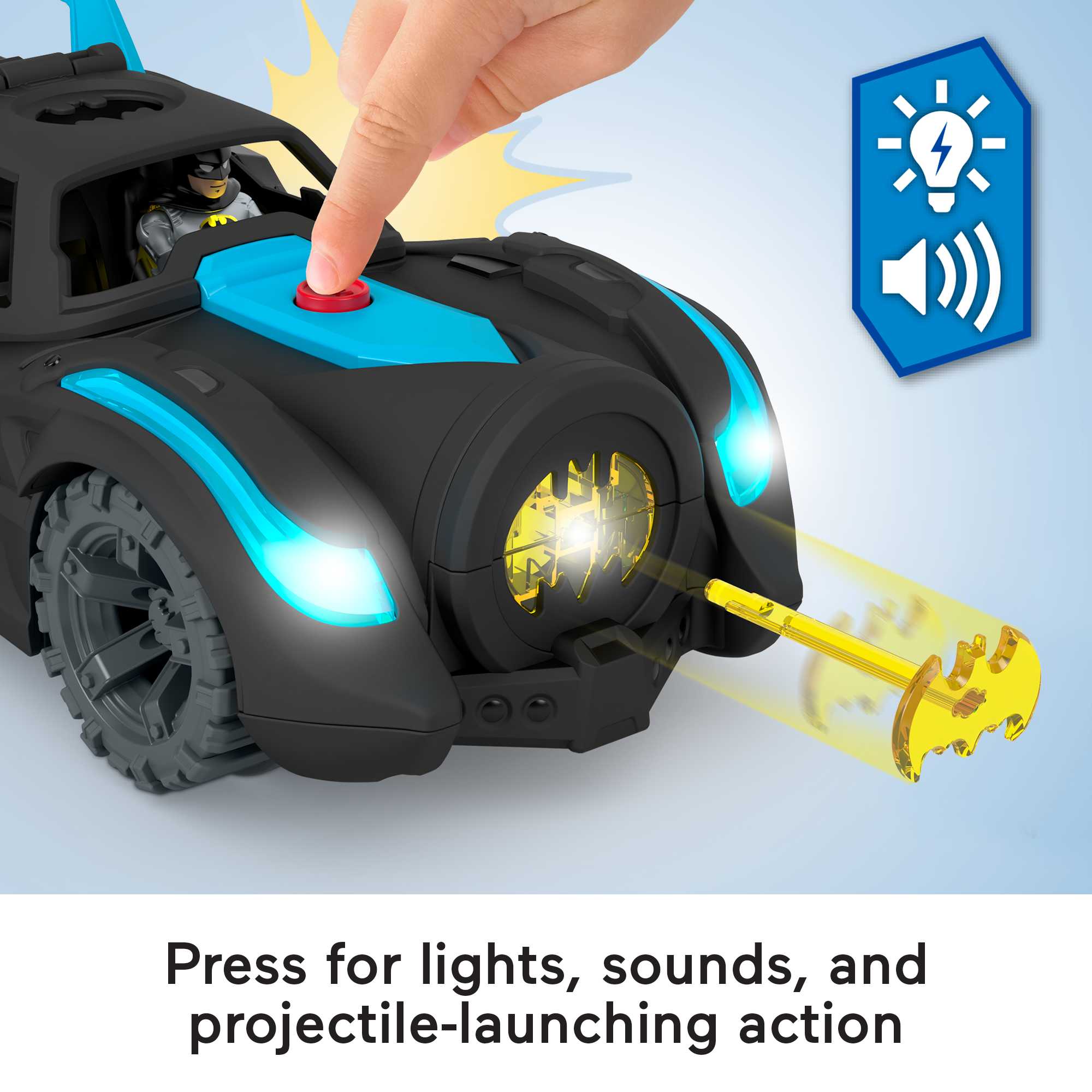 Fisher-Price Imaginext DC Super Friends Lights & Sounds Batmobile