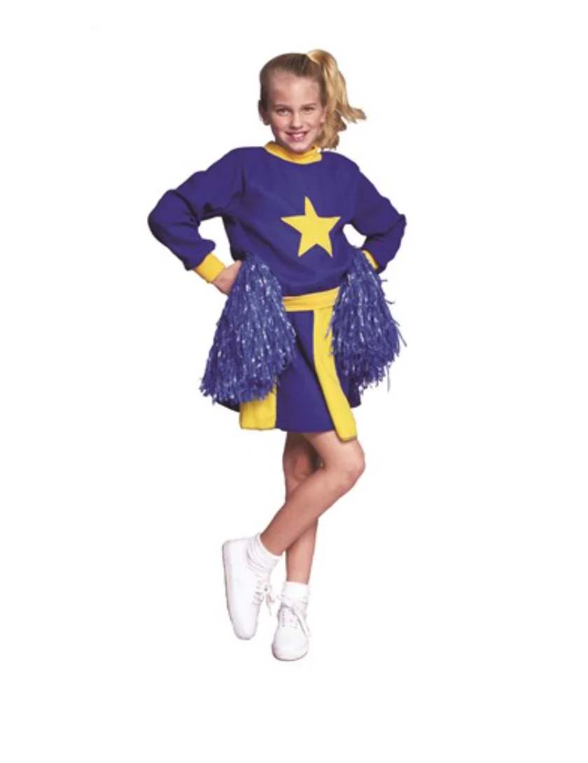 Blue & Yellow Cheerleader