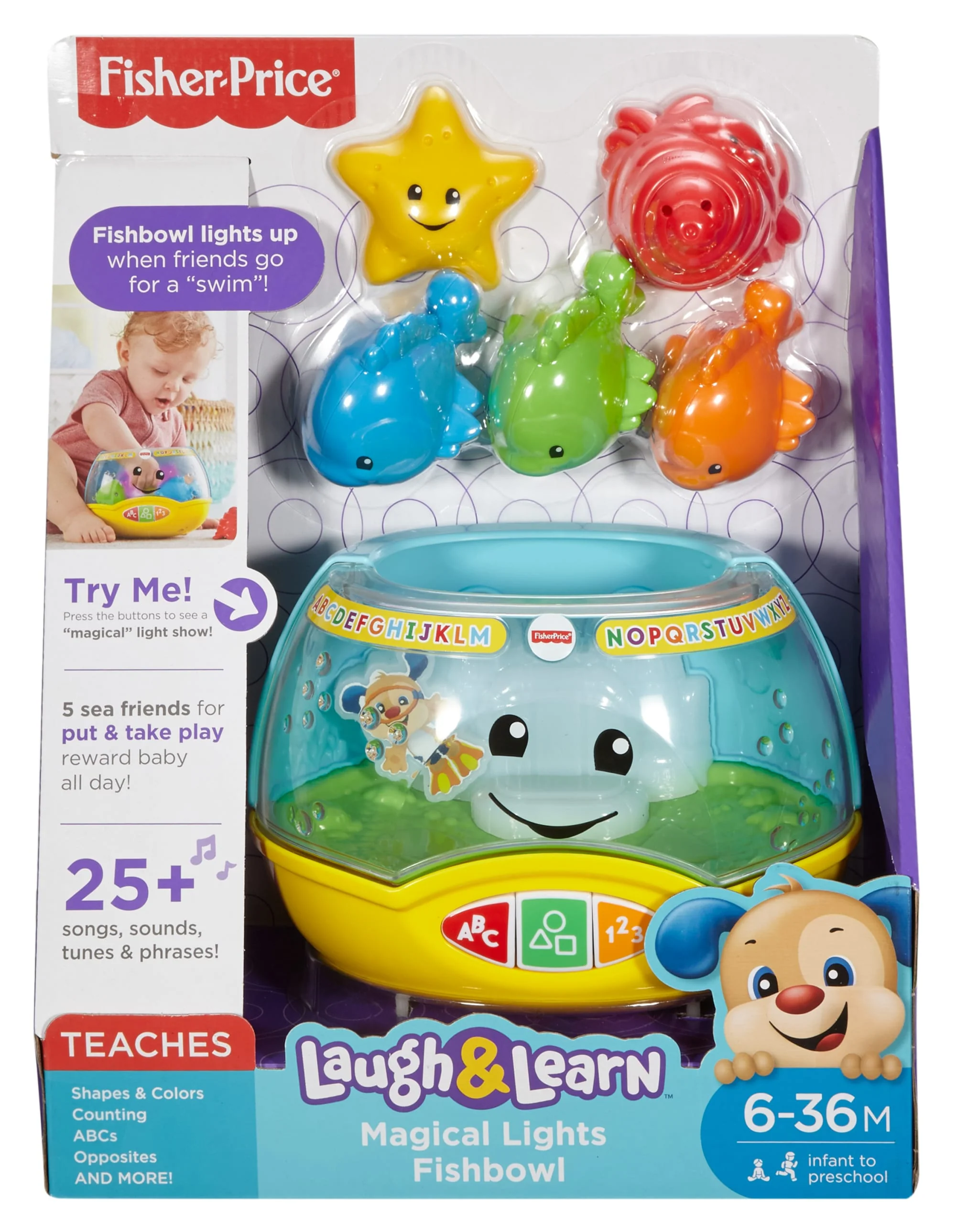 Fisher-Price Laugh & Learn Magical Lights Fishbowl Baby & Toddler Musical Learning Toy