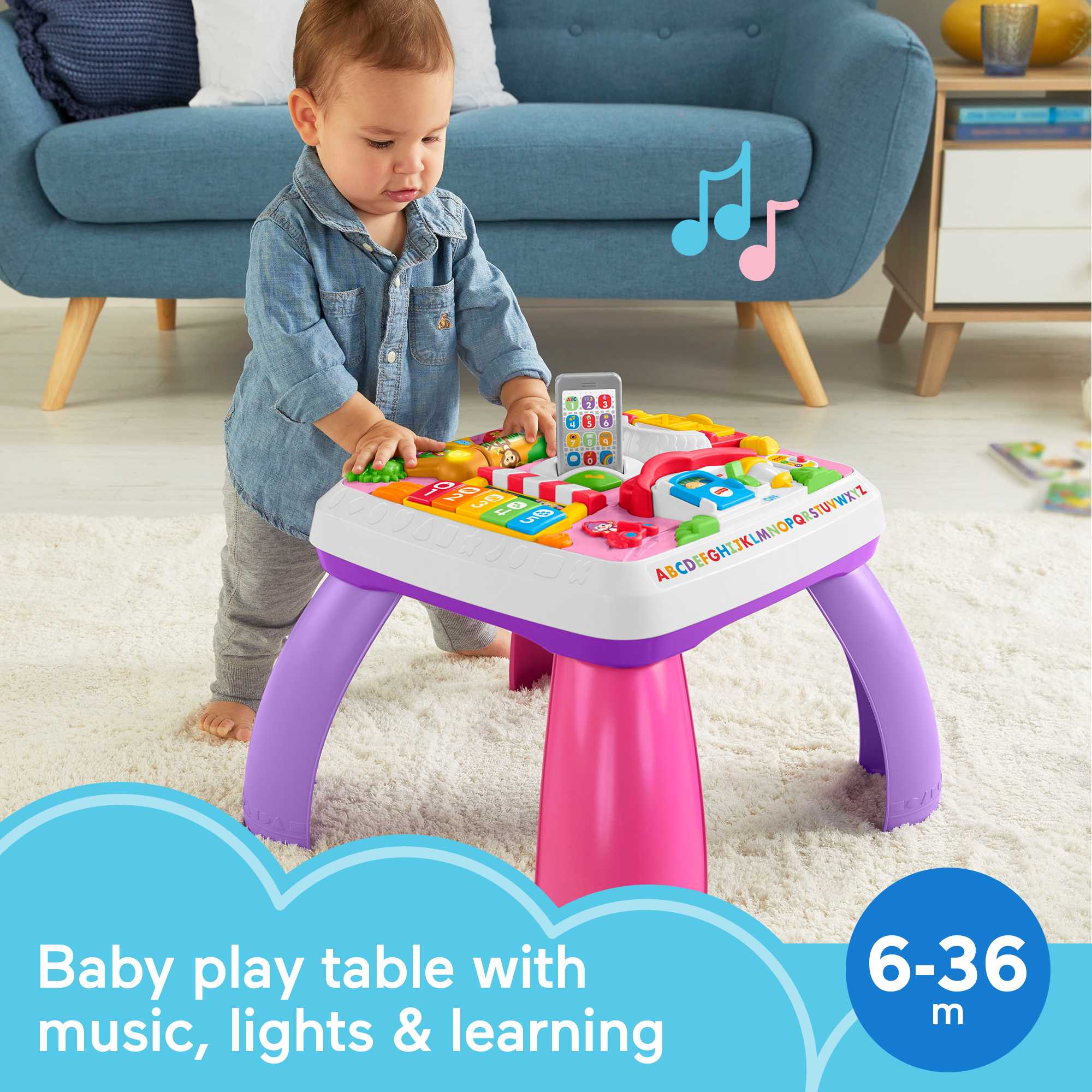 Laugh & Learn Around the Town Learning Table, Pink Interactive Baby Toy