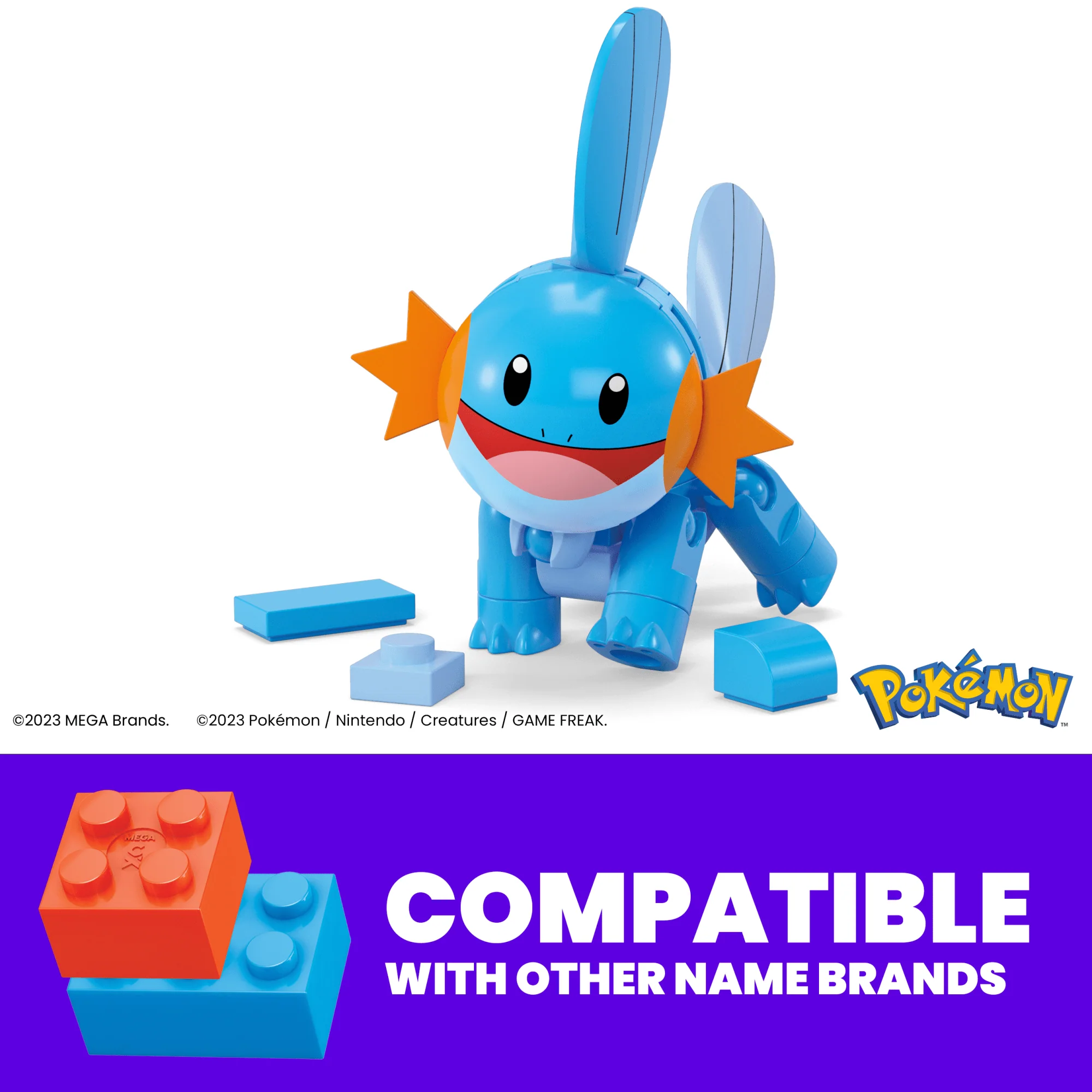 MEGA Pok��mon Mudkip Building Toy Kit, Poseable Action Figure (31 Pieces) For Kids