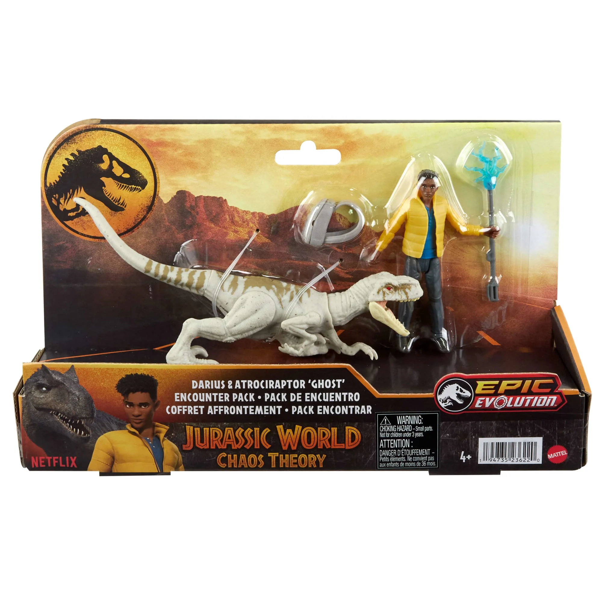 Jurassic World: Chaos Theory Storypack, Darius & Atrociraptor Ghost Action Figure Toys
