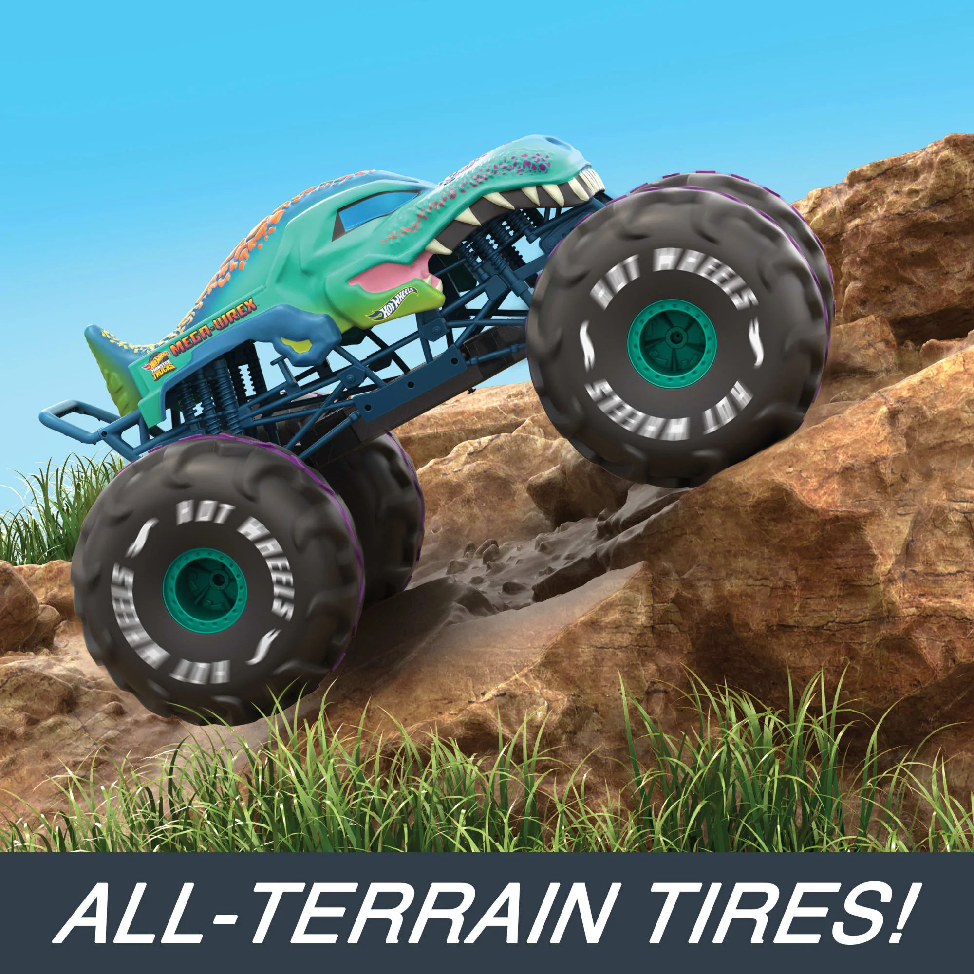 Hot Wheels Monster Trucks RC Battery-Powered 1:6th Scale MEGA-Wrex