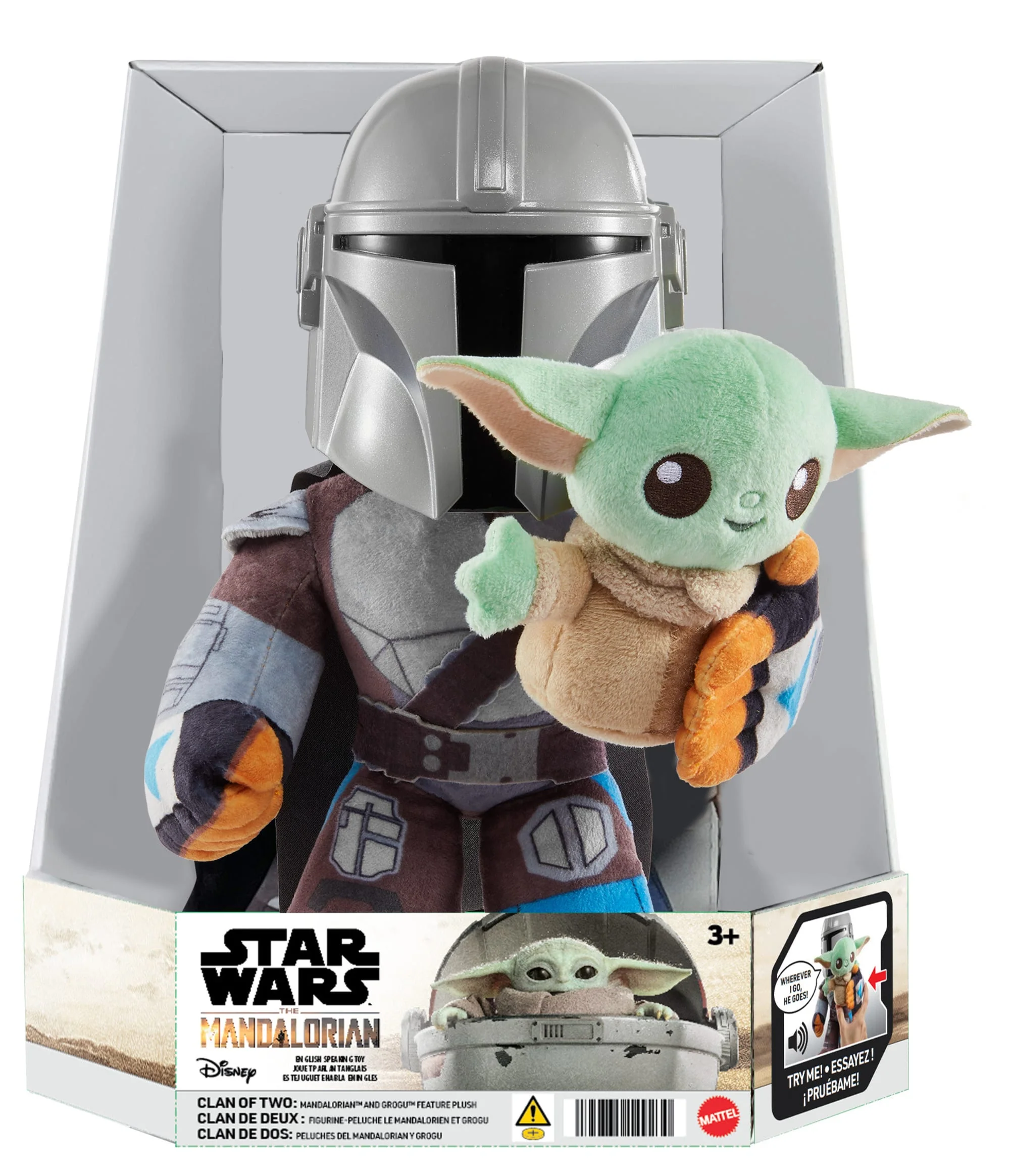 Star Wars Clan Of Two: the Mandalorian Plush Set With Sound
