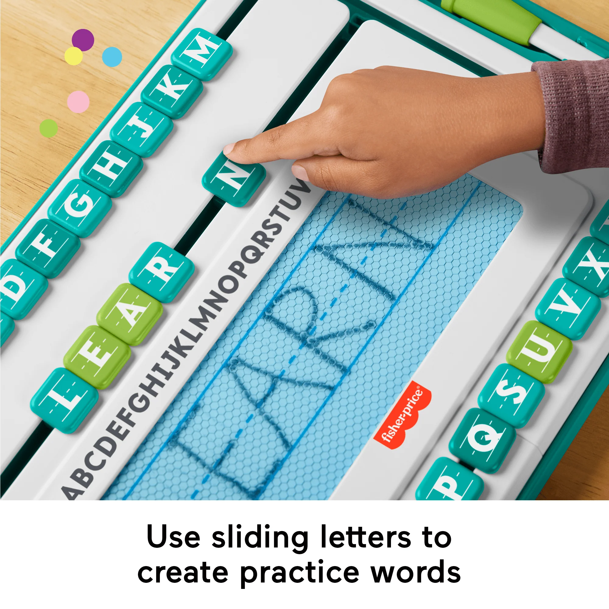 Fisher-Price think & Learn Alpha Slidewriter Preschool Toy Magnetic Drawing Tablet