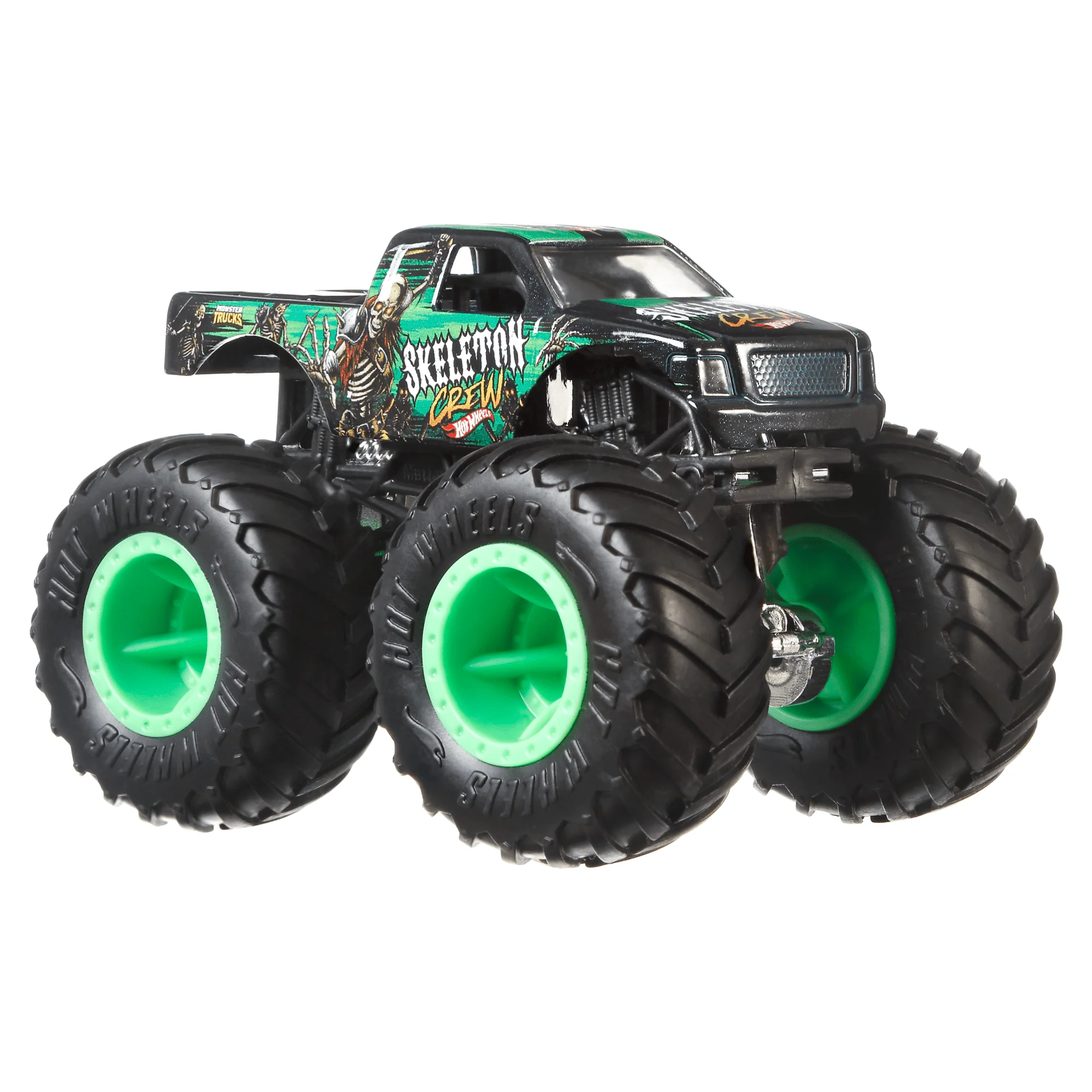 Hot Wheels Monster Trucks Veh��culo de Juguete Cami��n Skeleton Crew + Blind Sided