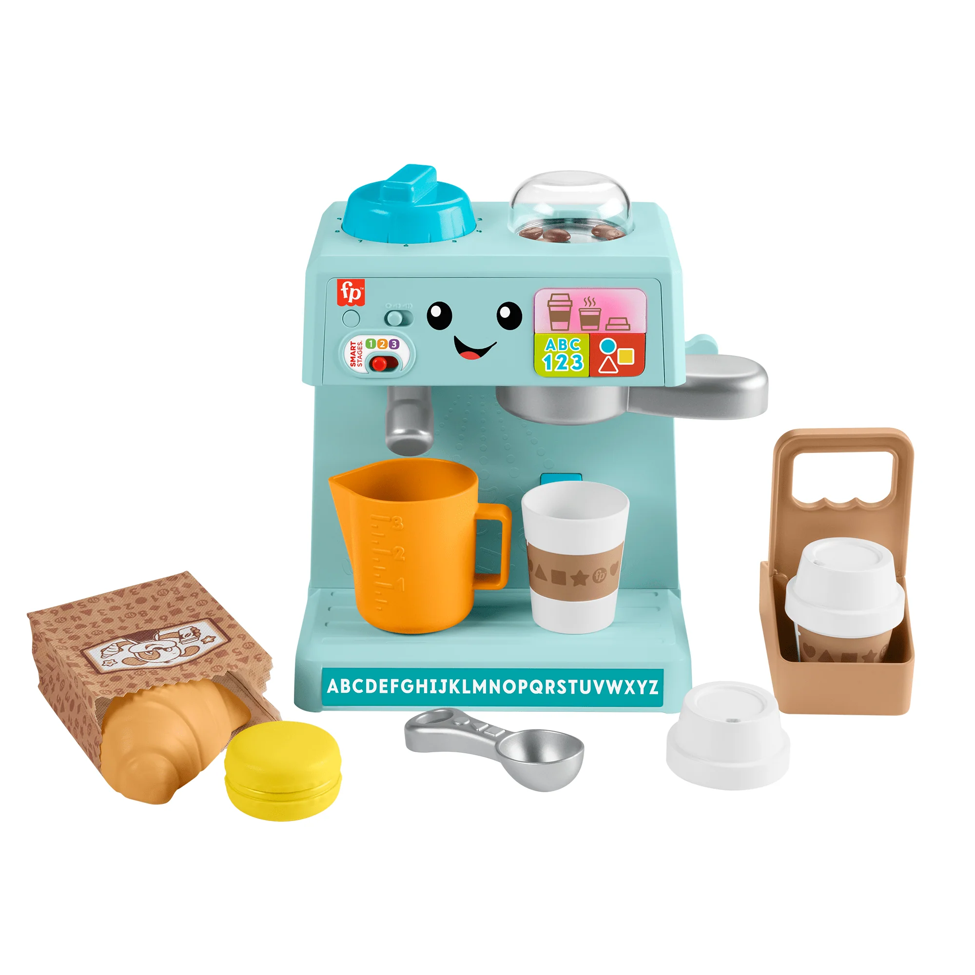Fisher-Price Laugh & Learn Learn & Serve Coffee Caf�� Toddler Electronic Toy, 10 Play Pieces