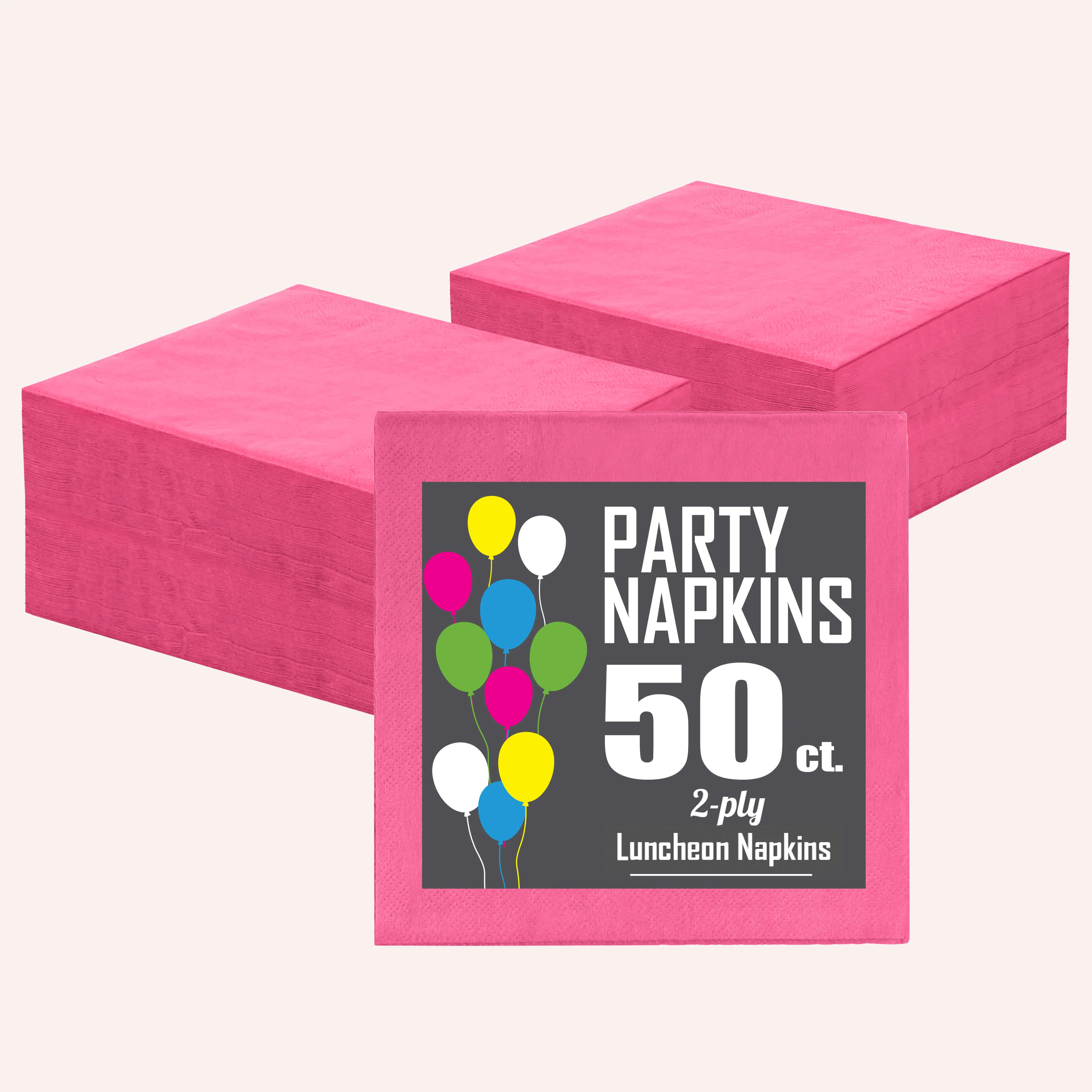 Hot Pink Luncheon Napkins | 50 Count