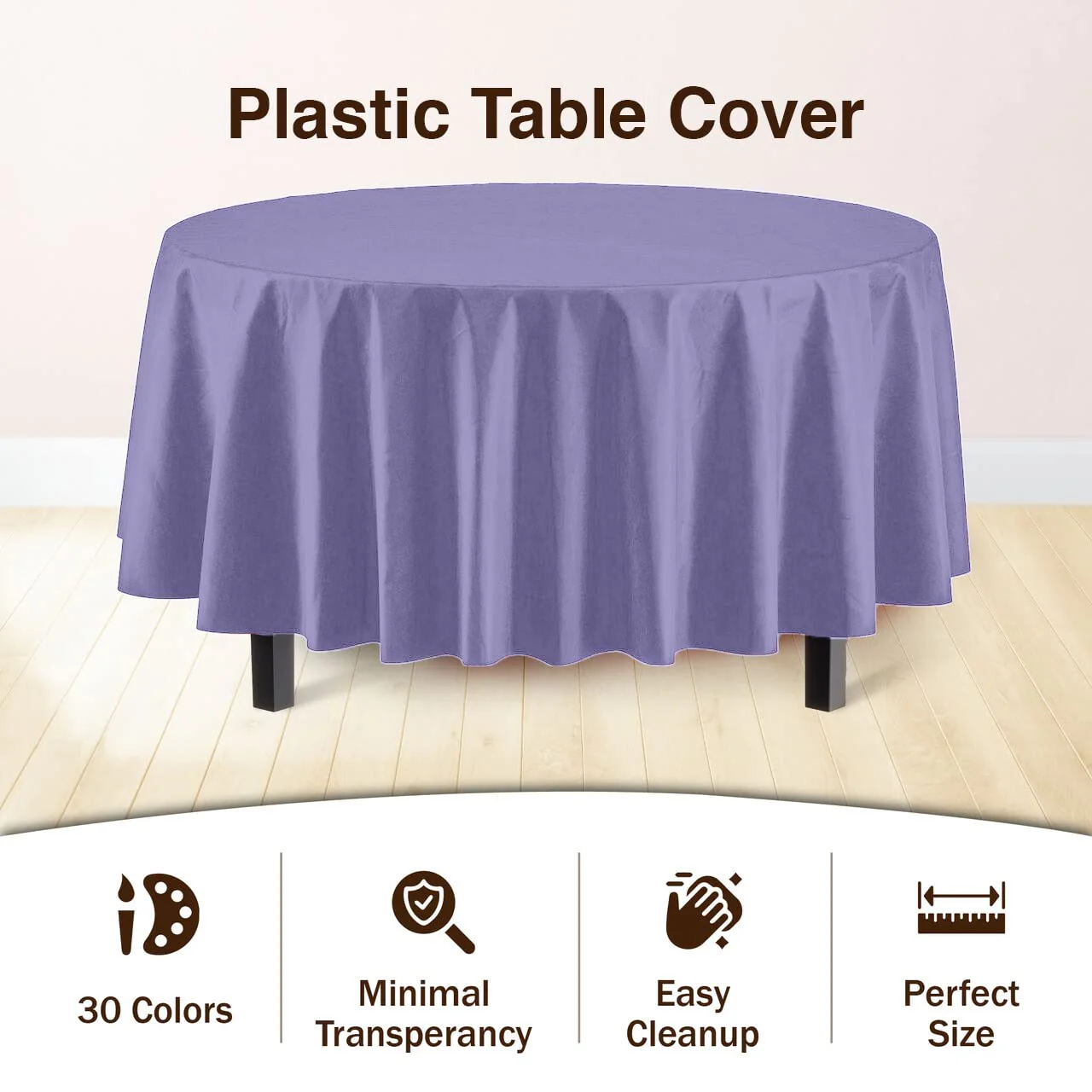 Premium Round Lavender Table Cover