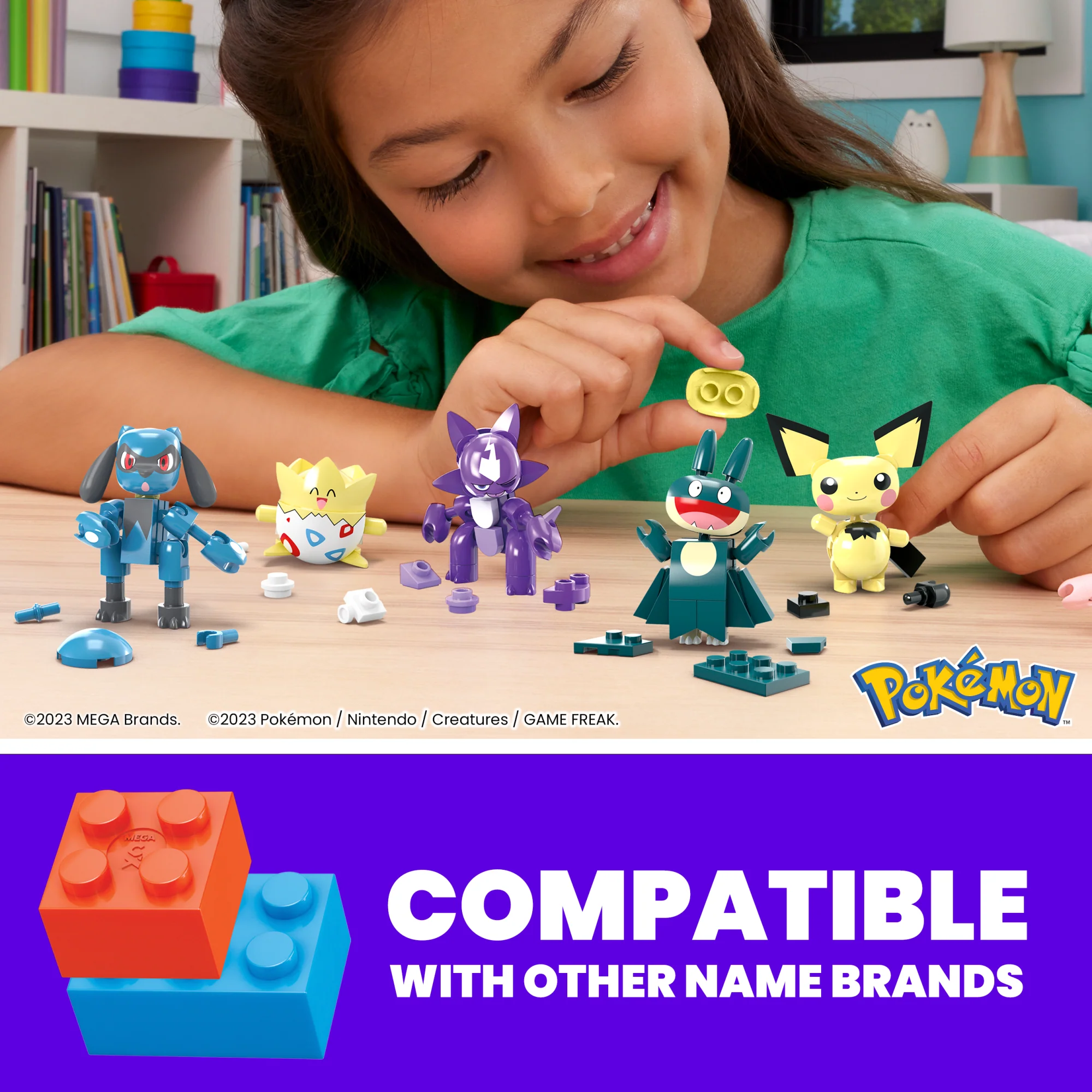 MEGA Pok��mon Trainer 8 Pack Building Toy Kit, 8 Action Figures (189 Pieces) For Kids