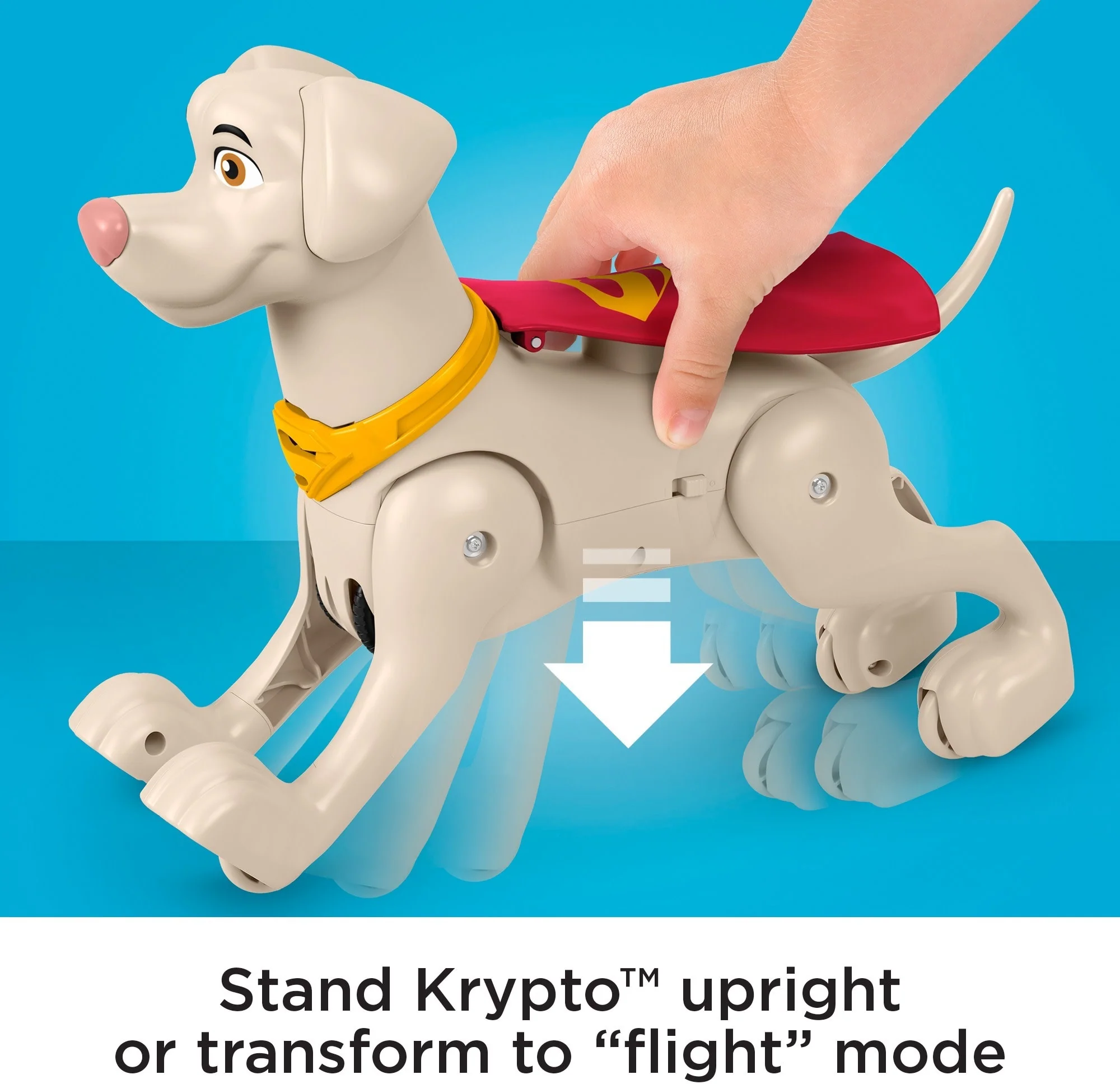 Fisher-Price DC League Of Super-Pets Krypto Toy With Sounds Phrases & Motorized Motion, Rev & Rescue