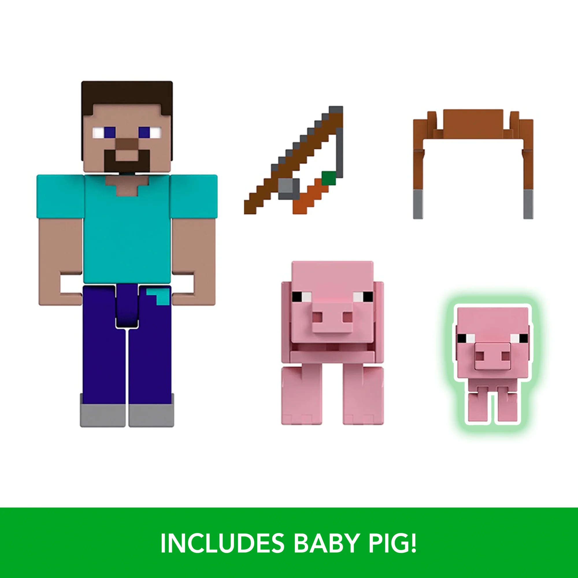 Minecraft Toys, 2-Pack Of Action Figures, Gifts For Kids