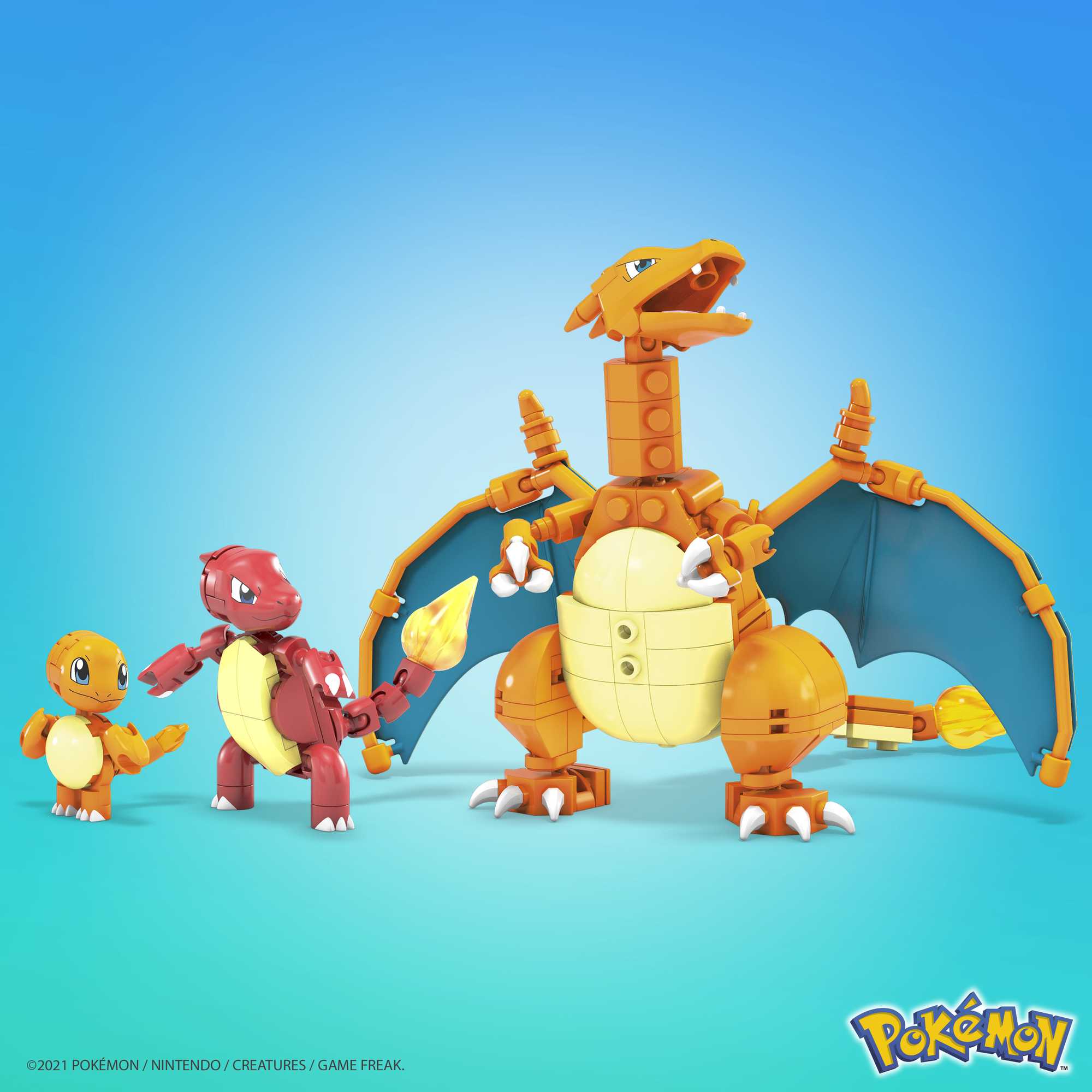 MEGA Pok��mon Charmander Evolution Construction Set, Building Toys For Kids