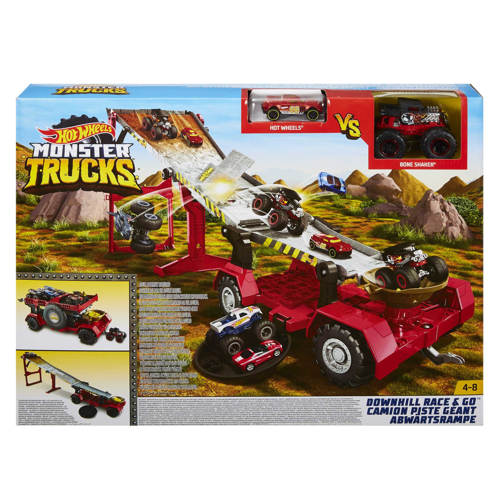 Hot Wheels Monster Trucks Coffret de Jeu Course de descente