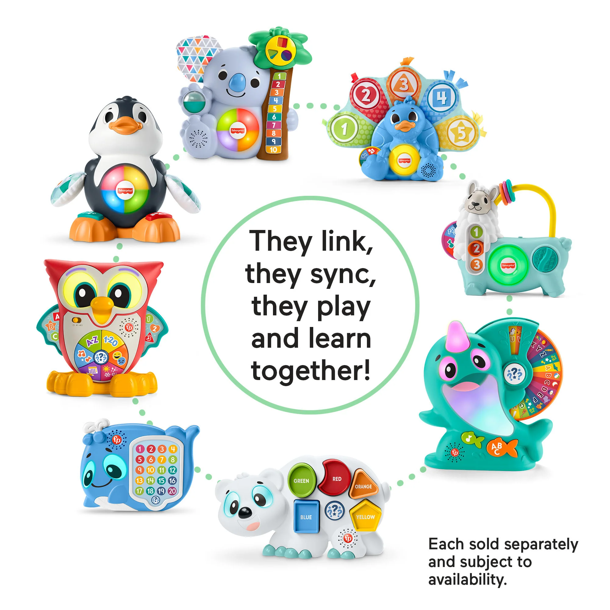 Fisher-Price Linkimals Narwhal Interactive Electronic Learning Toy For Toddlers With Lights & Music