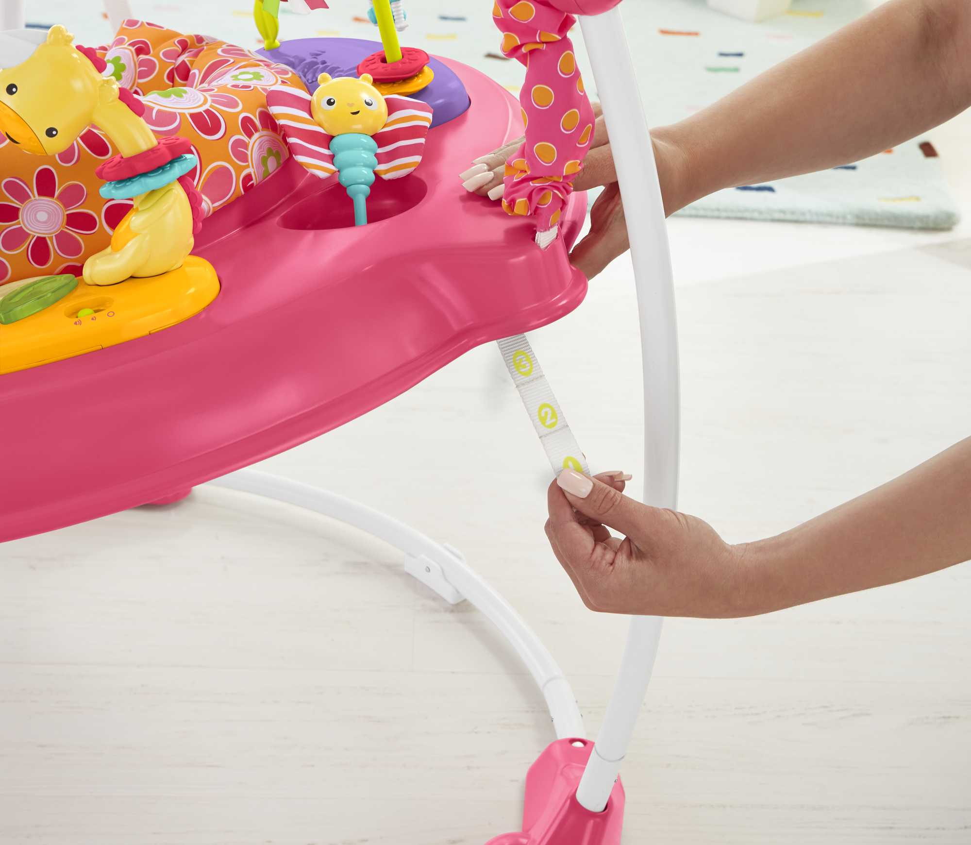 Fisher-Price Pink Petals Jumperoo With Music, Lights & Sounds